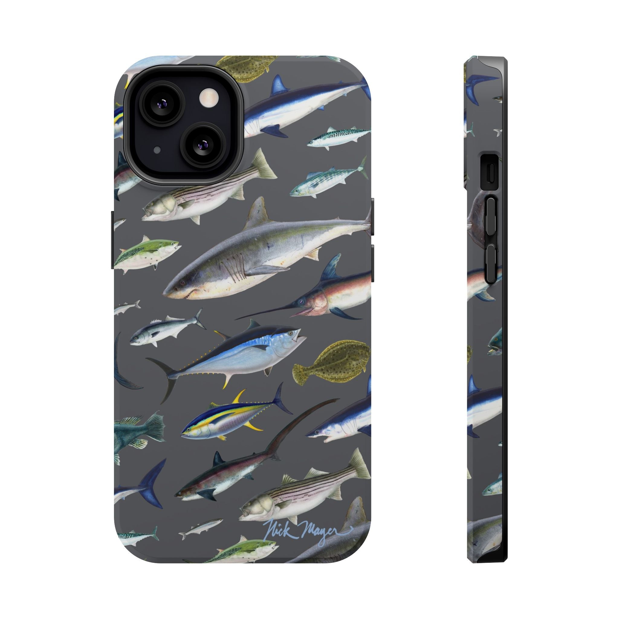 New England Offshore Fish Grey MagSafe iPhone Case