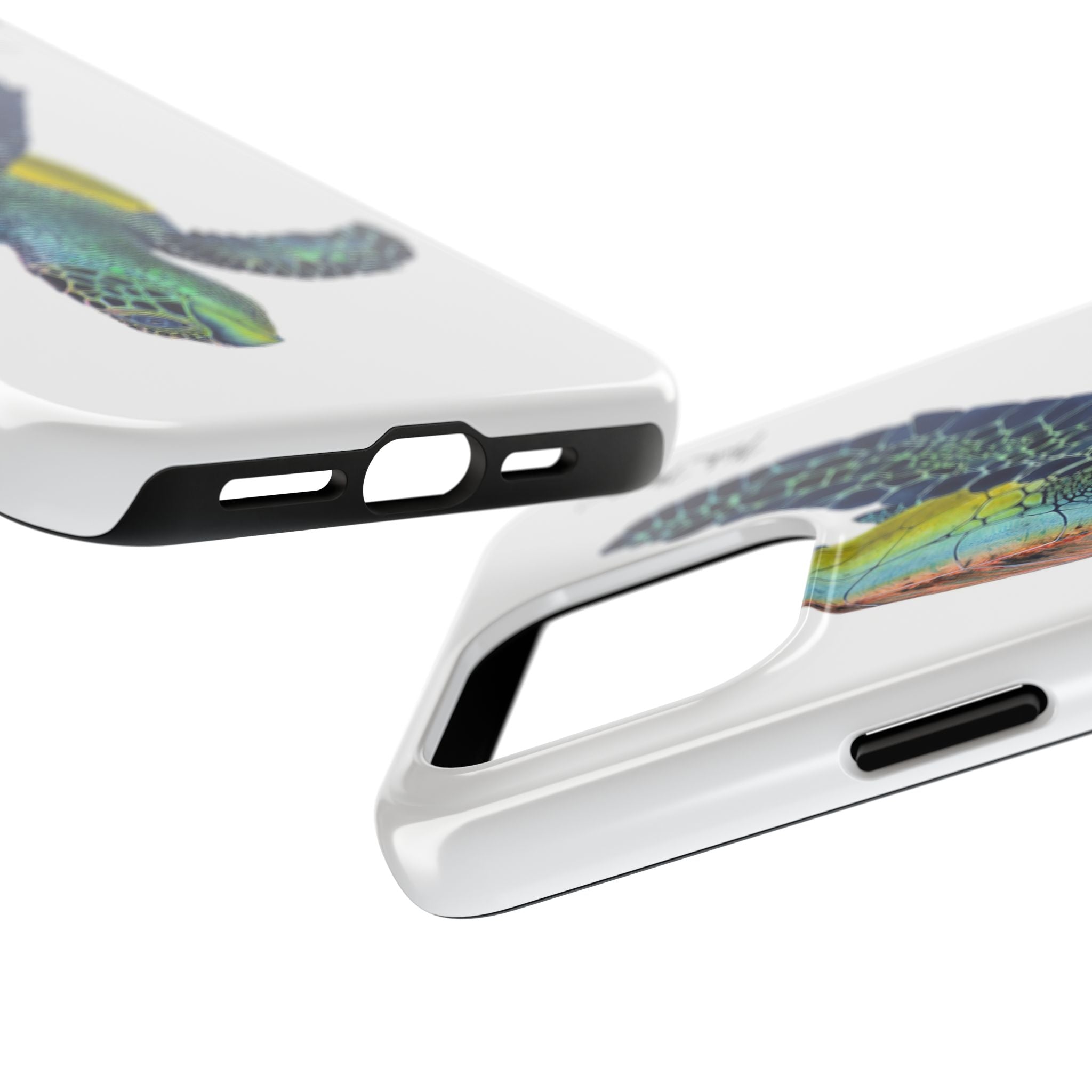 Green Sea Turtle II White Phone Case (iPhone)