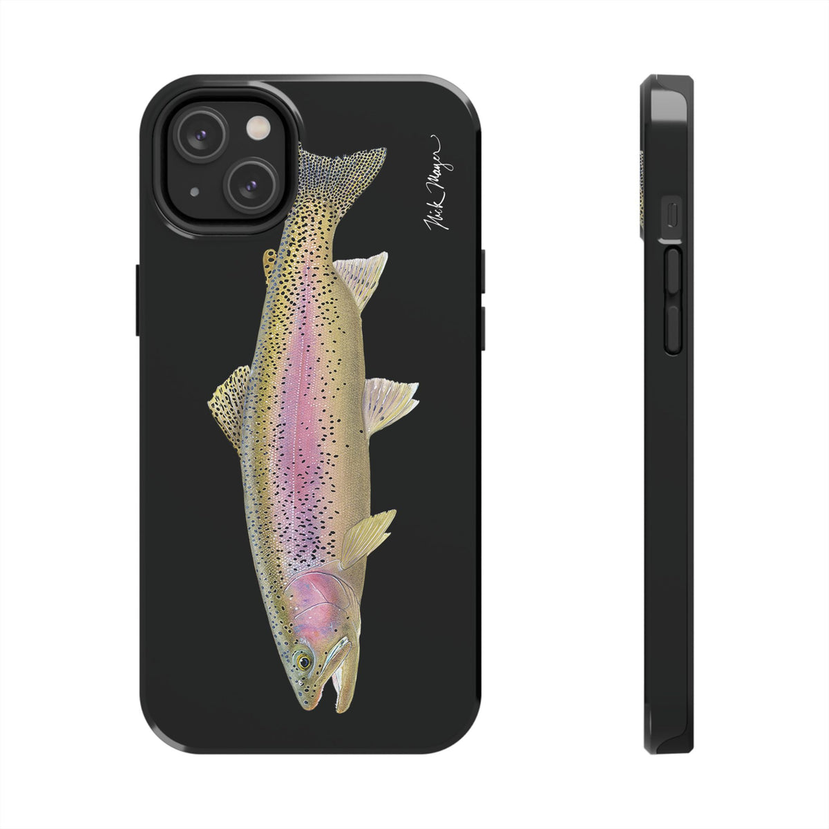 Rainbow Trout 3 Black iPhone Case Printify