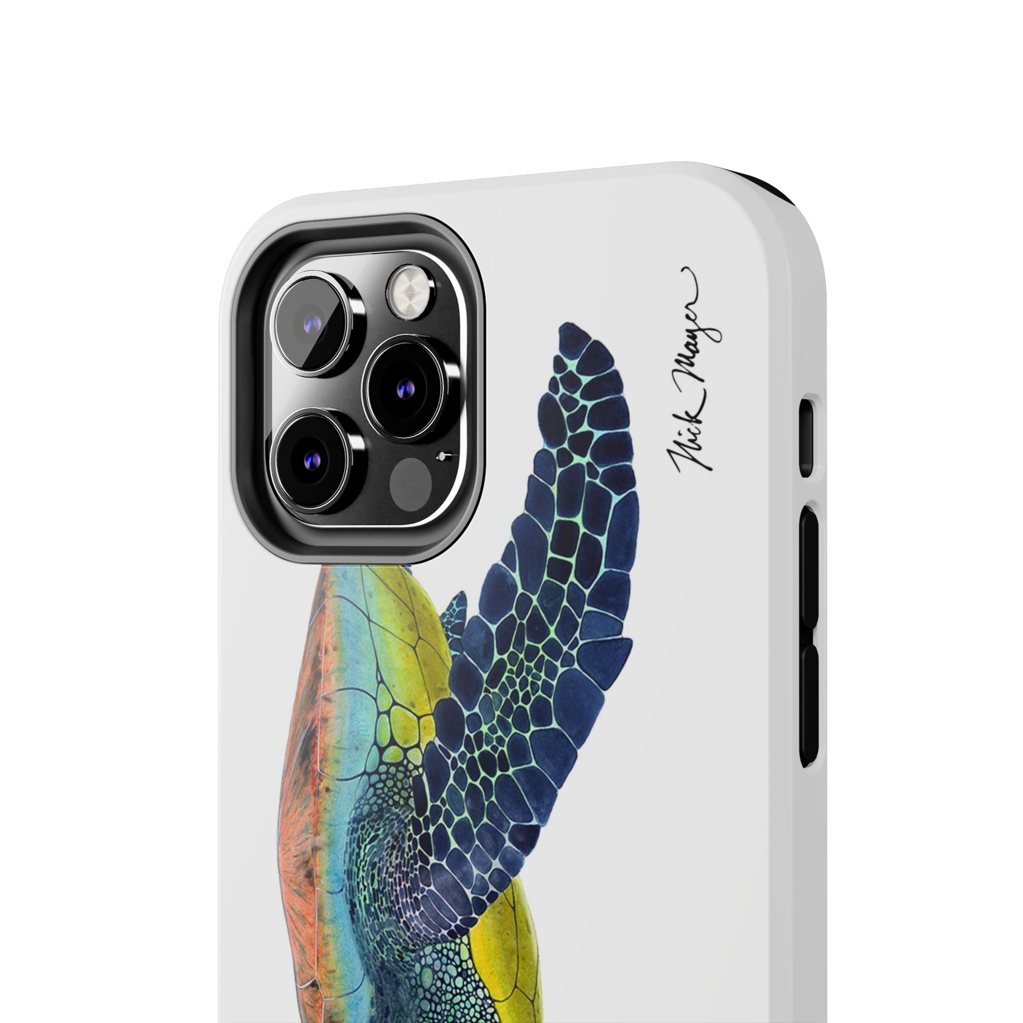 Green Sea Turtle II White Phone Case (iPhone)