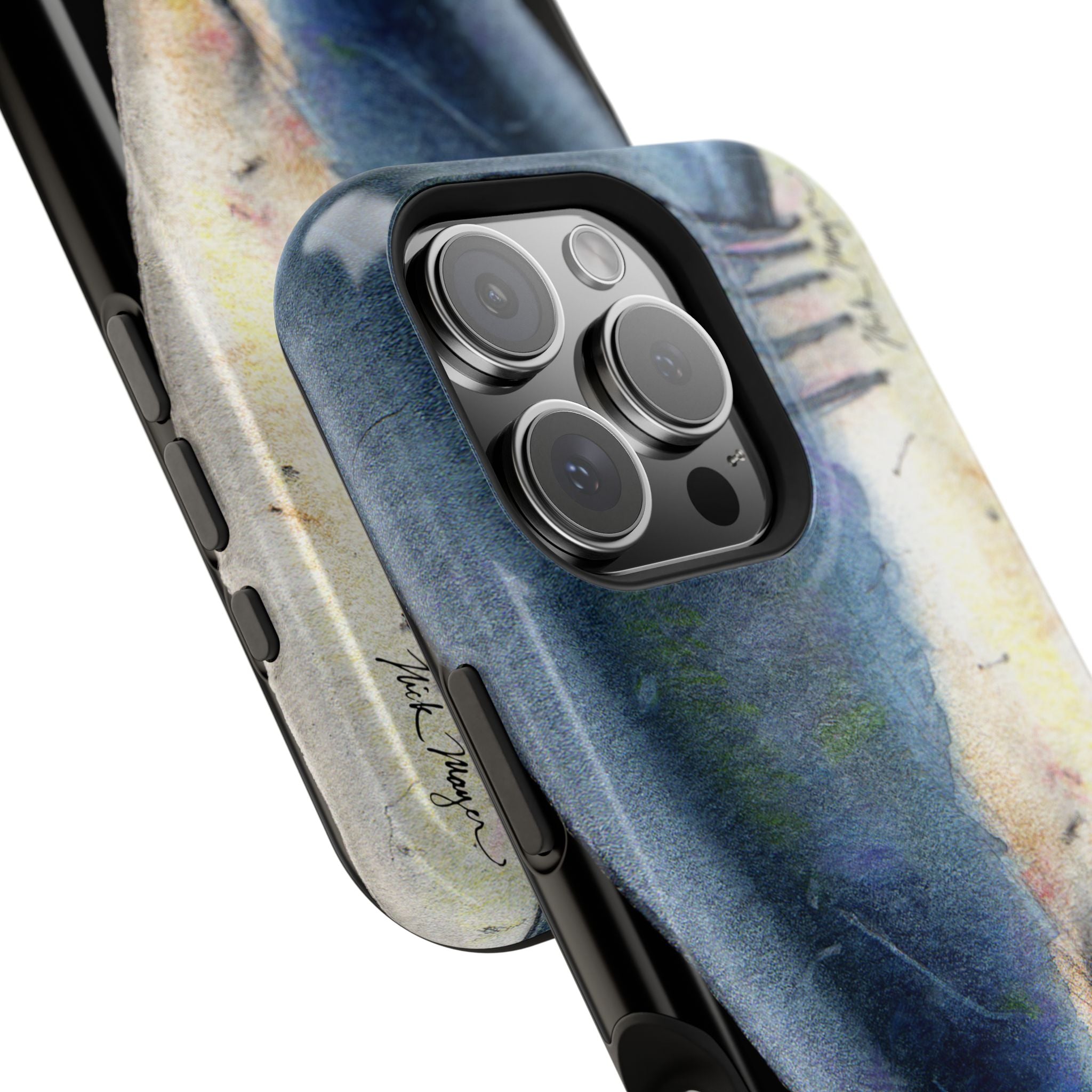 Great White Shark Face MagSafe Black iPhone Case
