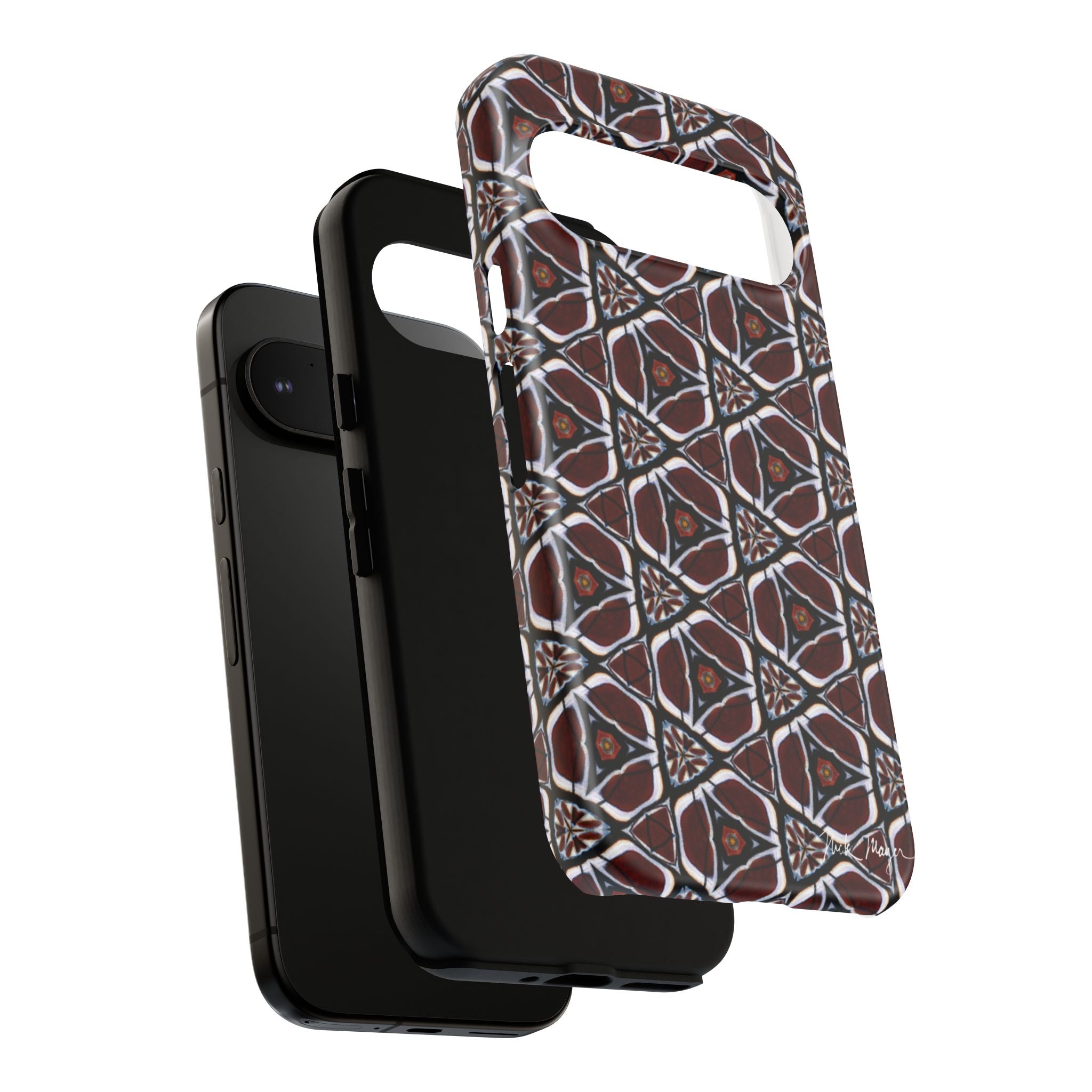 Maroon Butterfly Pattern Phone Case (Samsung)