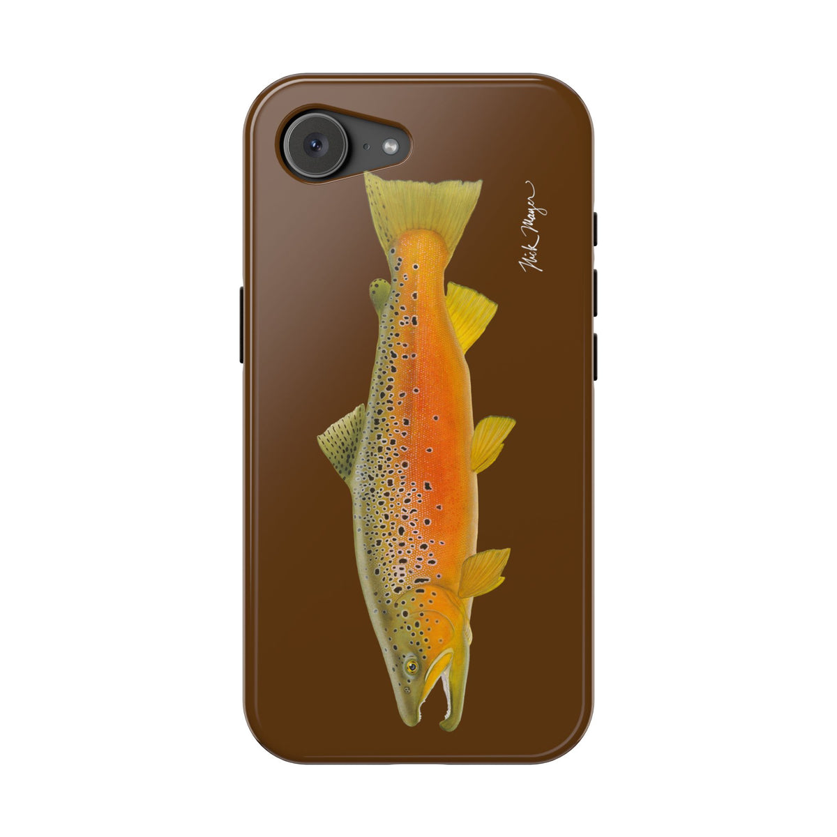 Brown Trout 2 Brown MagSafe iPhone Case, Limited Run Printify