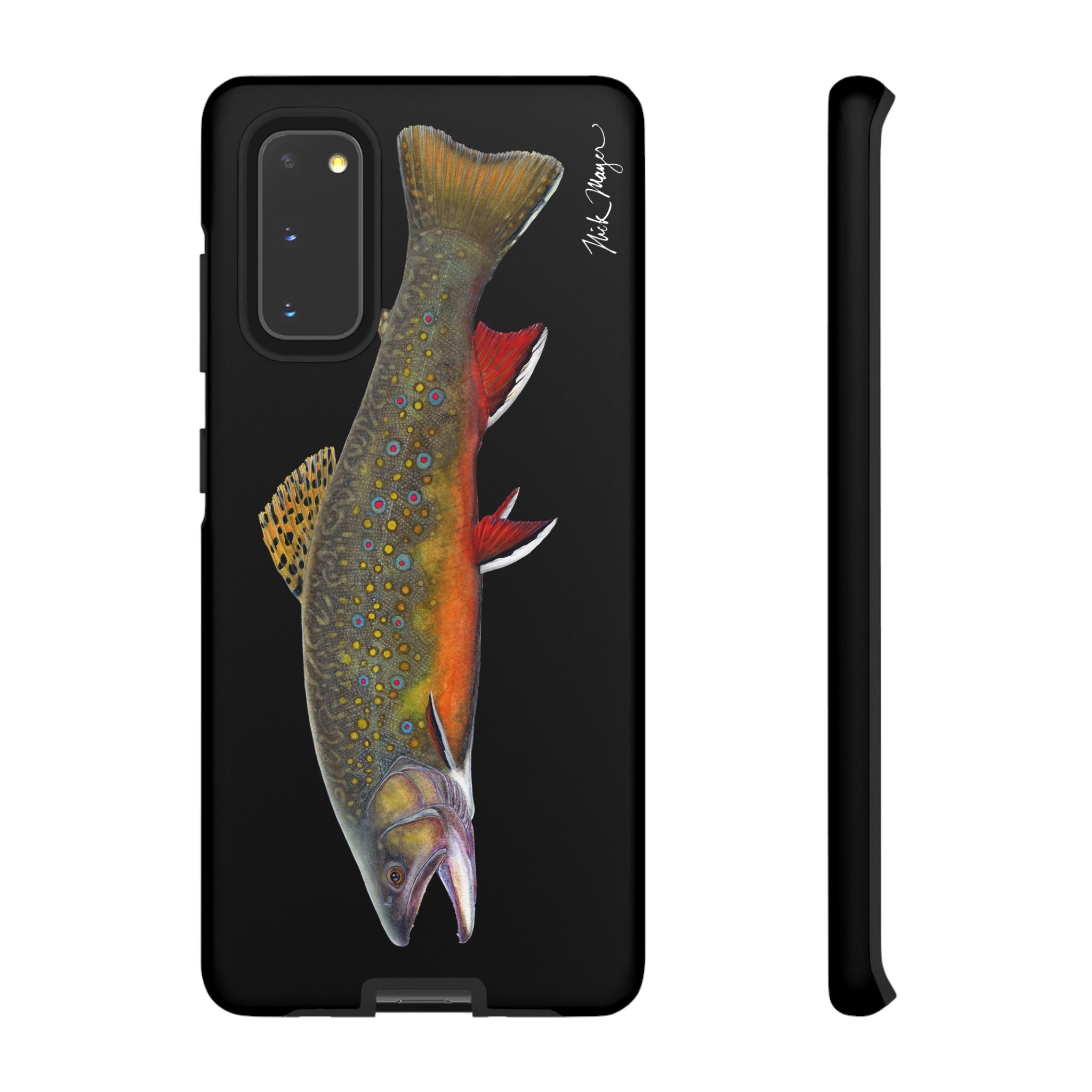 Brook Trout Black Phone Cases (Samsung) Printify