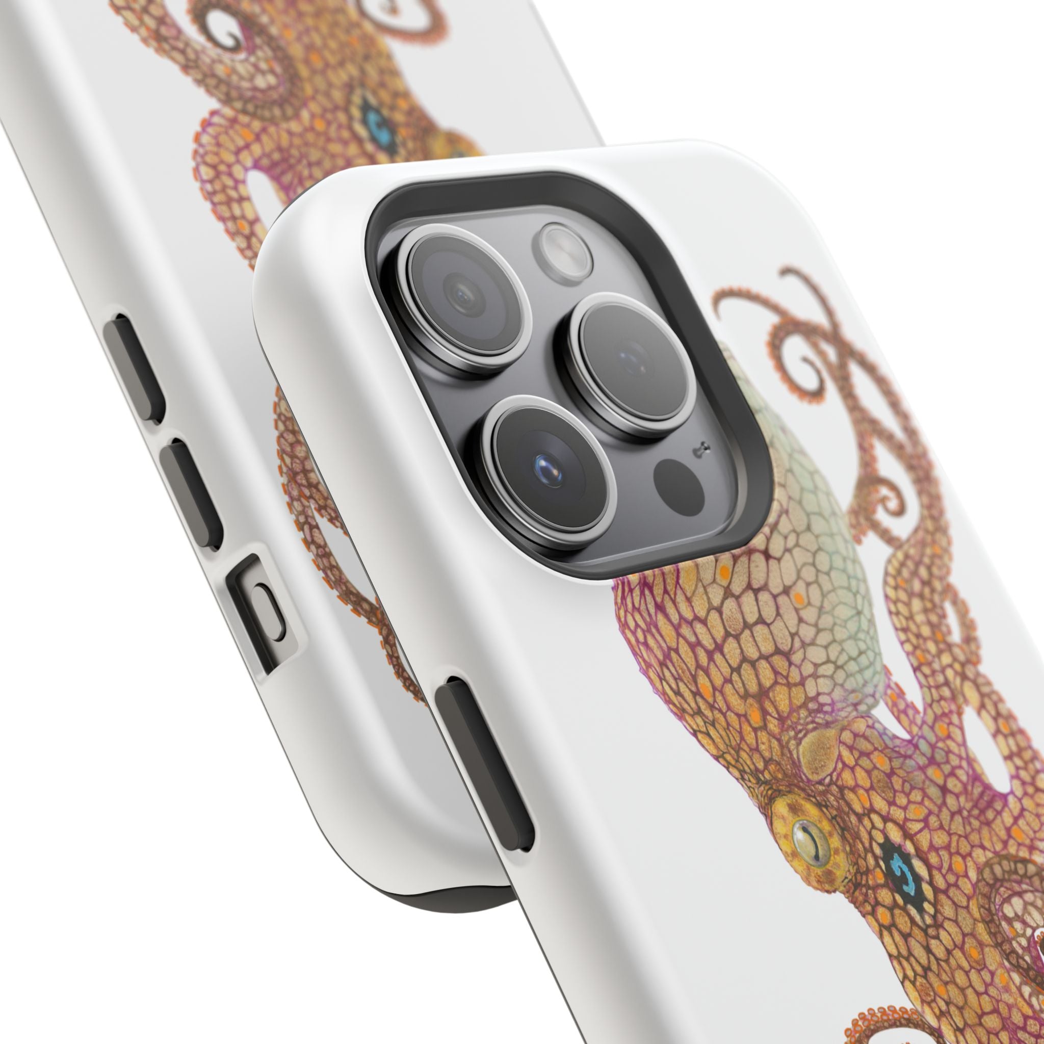 Two Spot Octopus MagSafe White iPhone Case