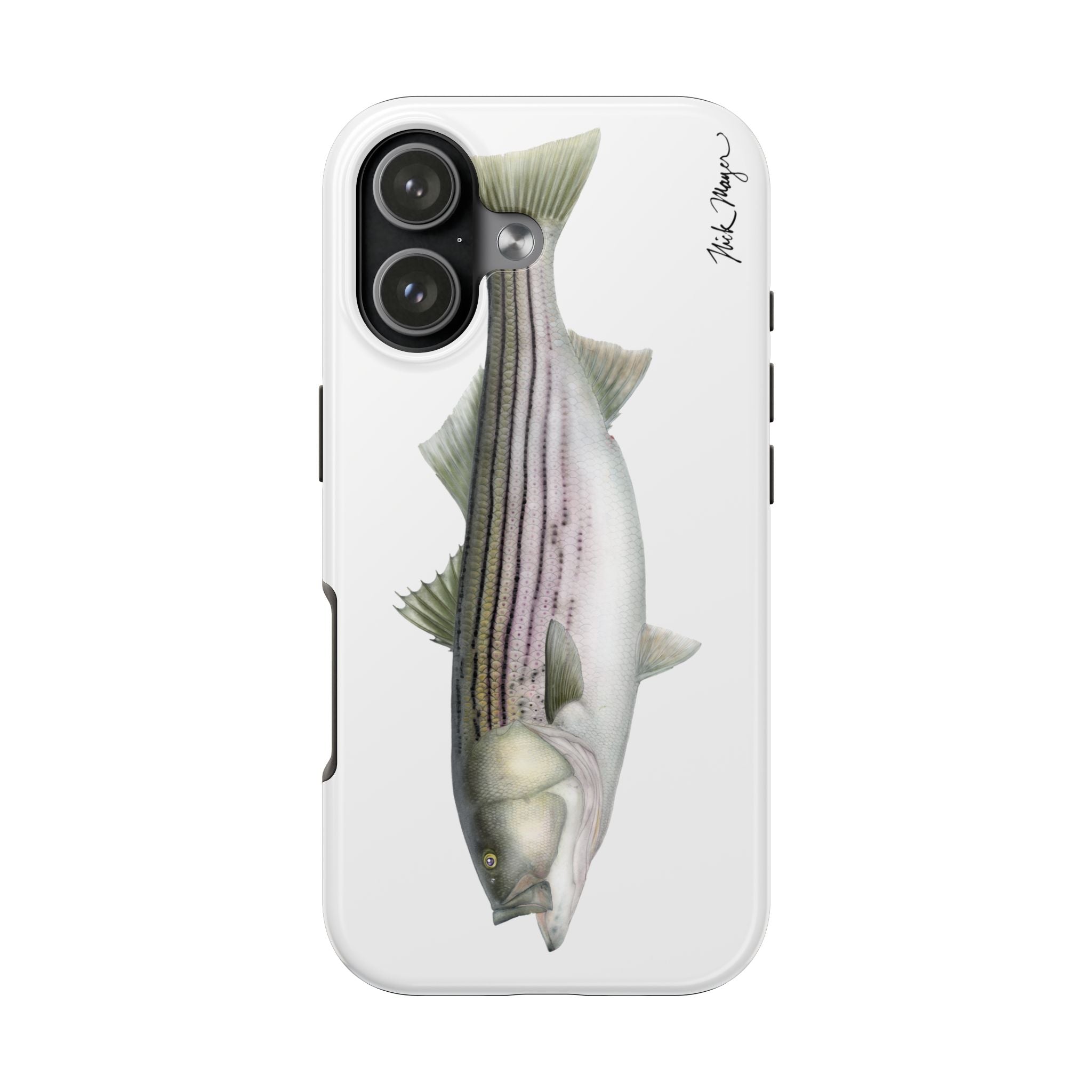 30 lb Striper White Phone Case (iPhone)
