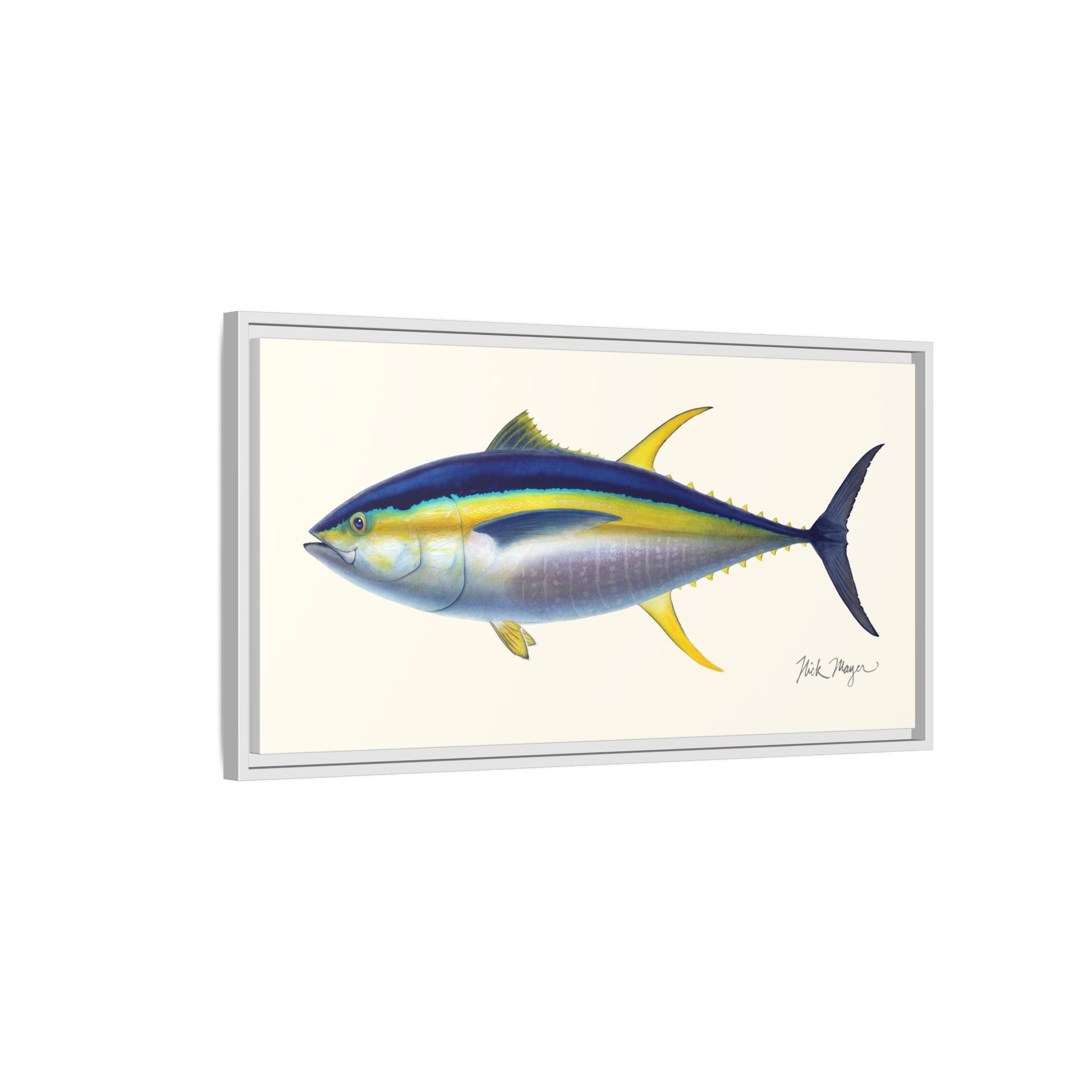 Yellowfin Tuna Framed Canvas Print Printify