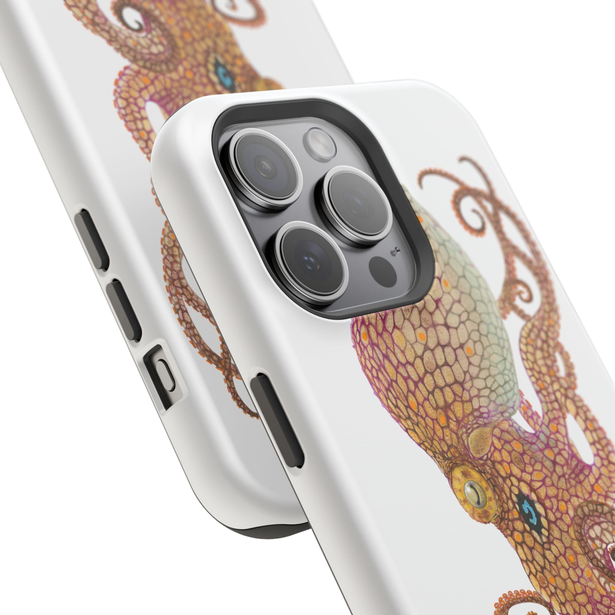 Two Spot Octopus MagSafe White iPhone Case