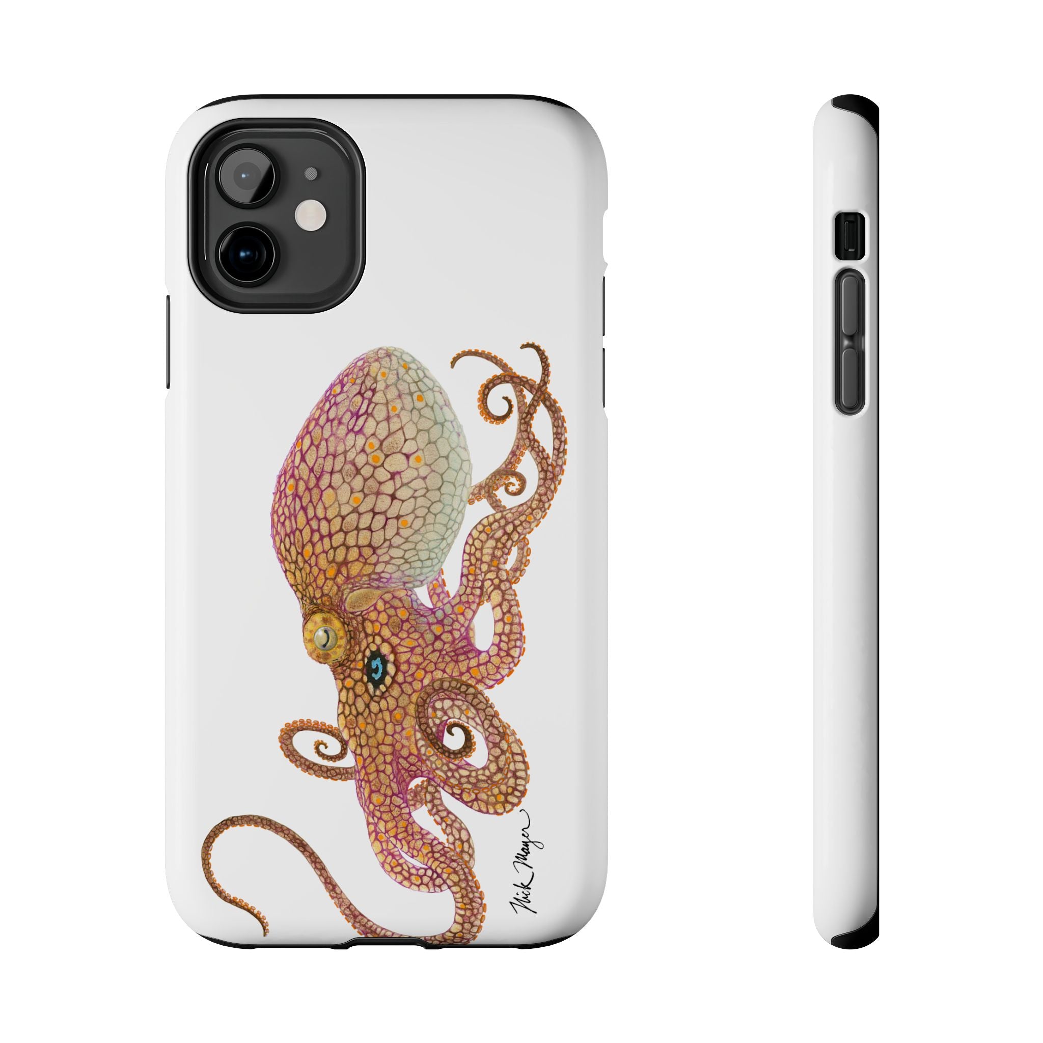 Two Spot Octopus White Phone Case (iPhone)