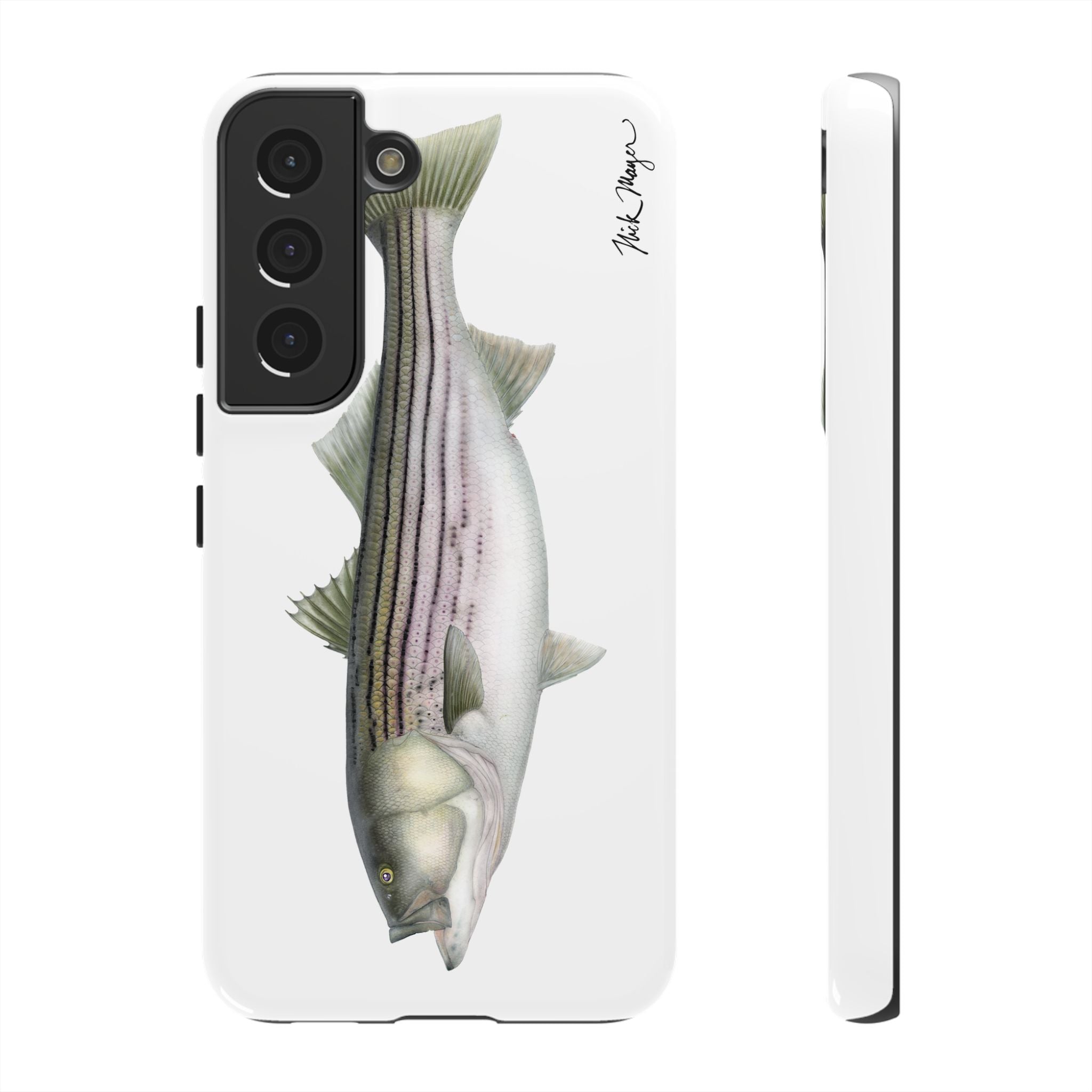 30 lb Striper White Phone Case (Samsung) Printify
