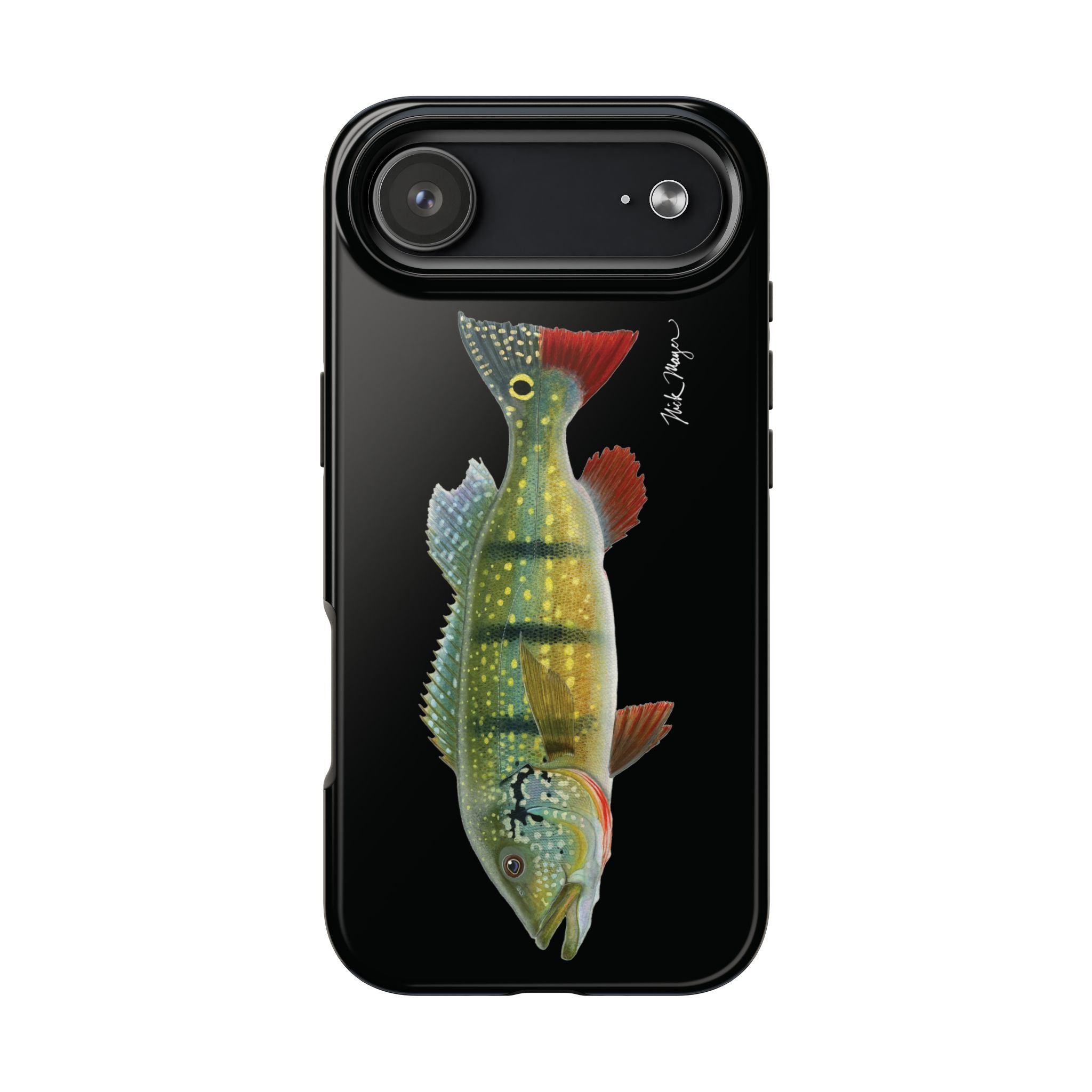 Peacock Bass Black iPhone Case