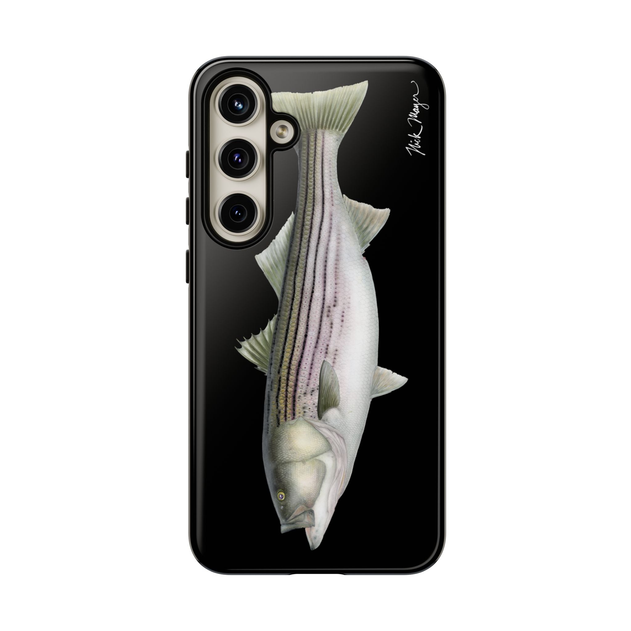 30 lb Striper Black Phone Case (Samsung) Printify