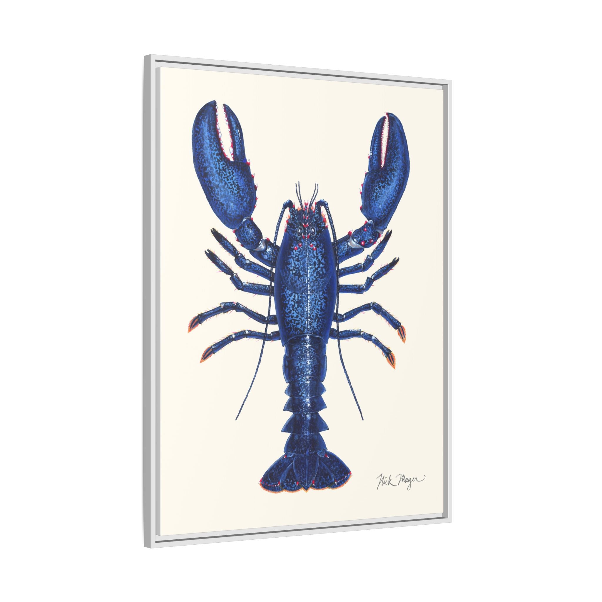 Blue Lobster II Framed Canvas Print