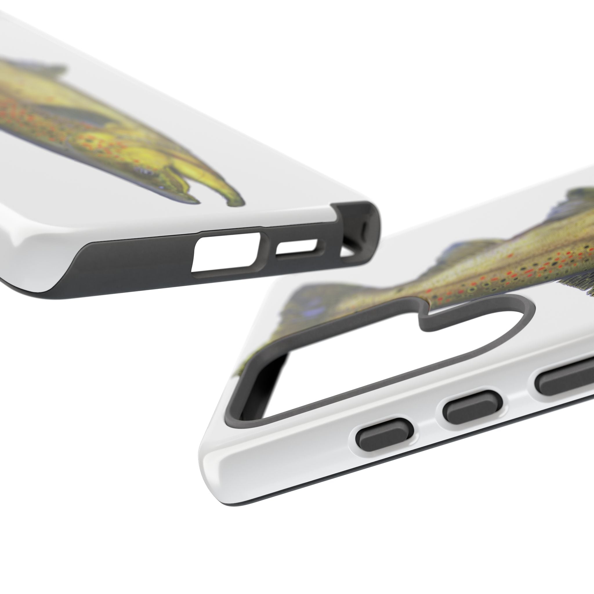 Brown Trout White Phone Case (Samsung)