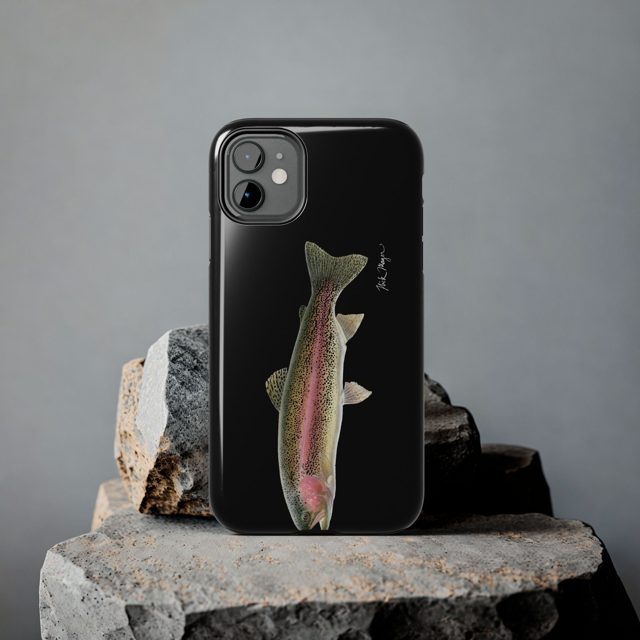 Rainbow Trout Black Phone Case (iPhone)