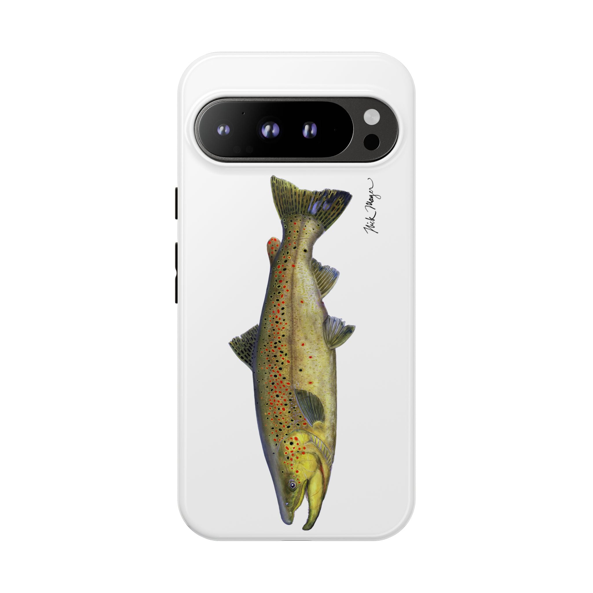 Brown Trout White Phone Case (Samsung)