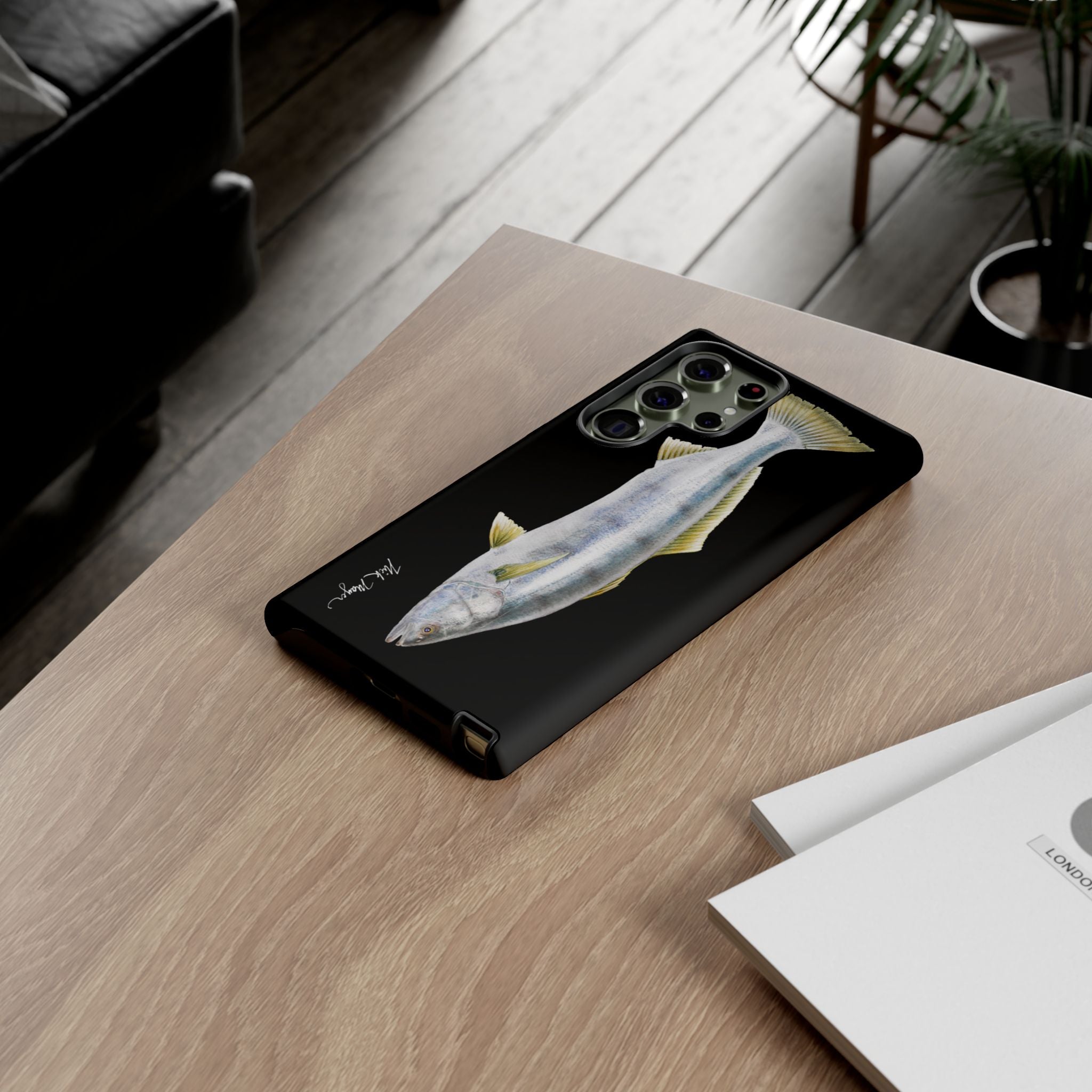 White Sea Bass Phone Case (Samsung) - black