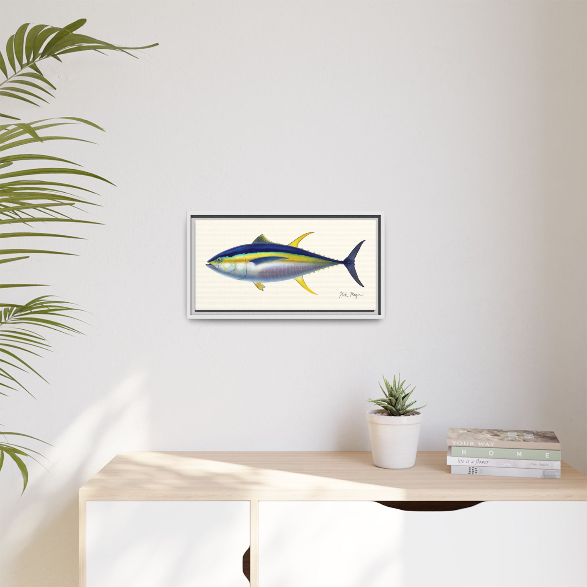 Yellowfin Tuna Framed Canvas Print Printify