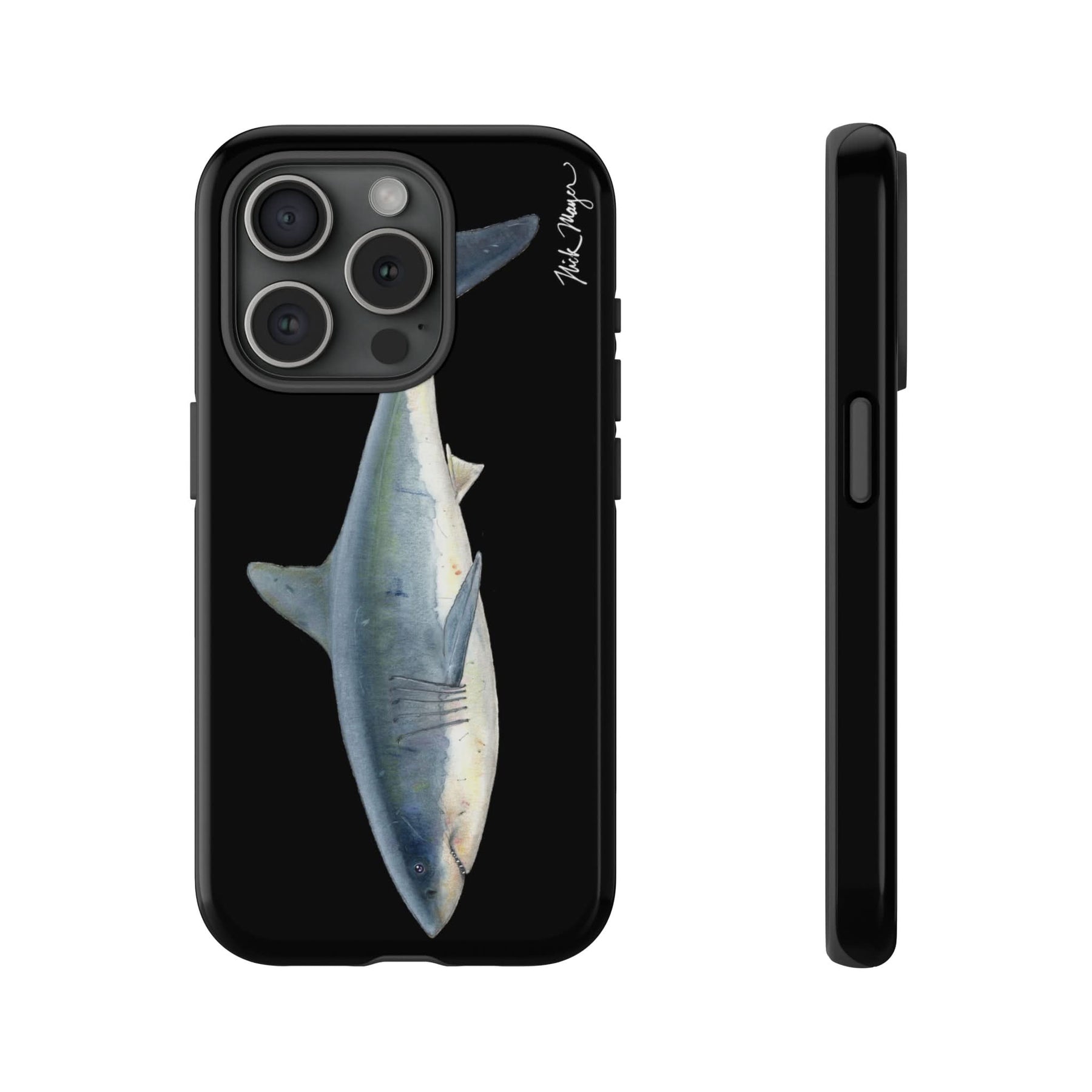 Great White Shark Black iPhone 15 Case
