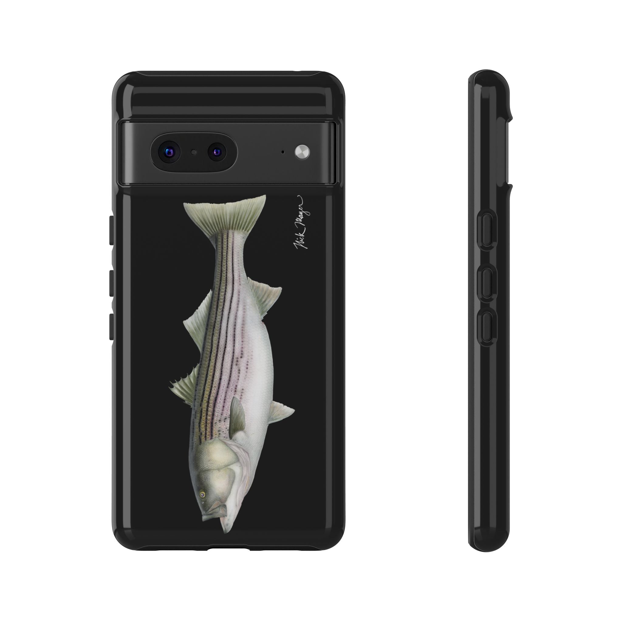 30 lb Striper Black Phone Case (Samsung) Printify