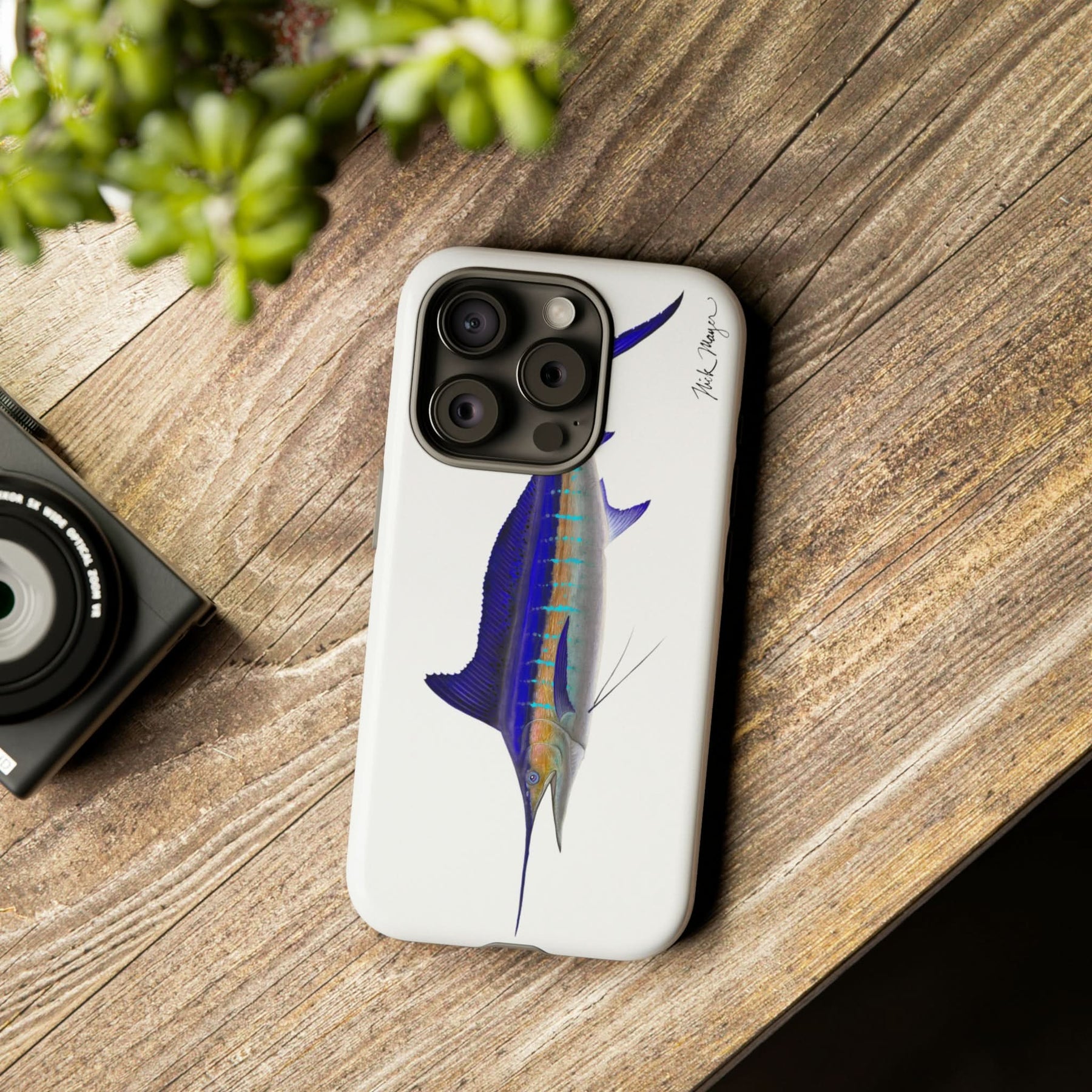 Striped Marlin iPhone 15 Case