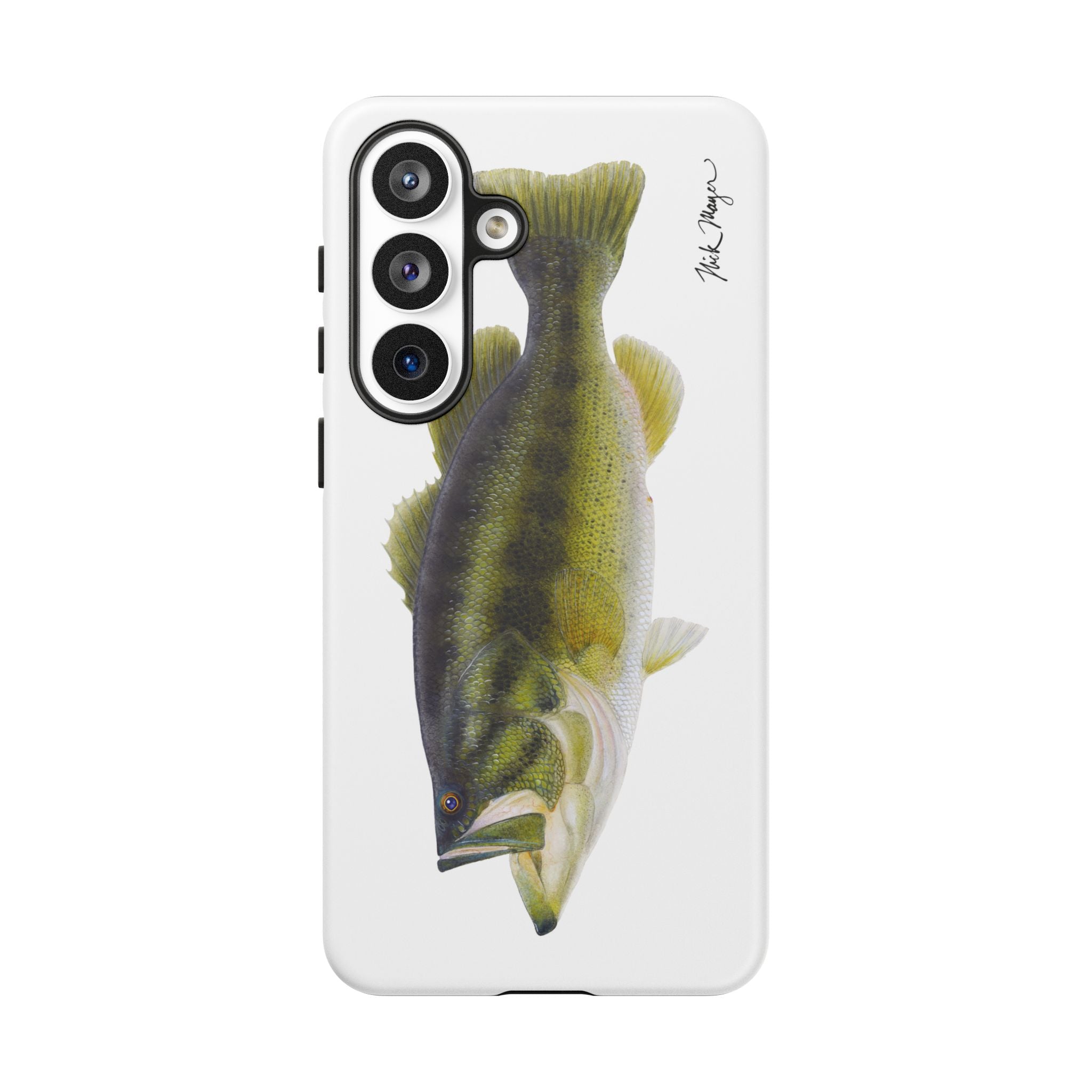 Largemouth Bass White Phone Case (Samsung) Printify