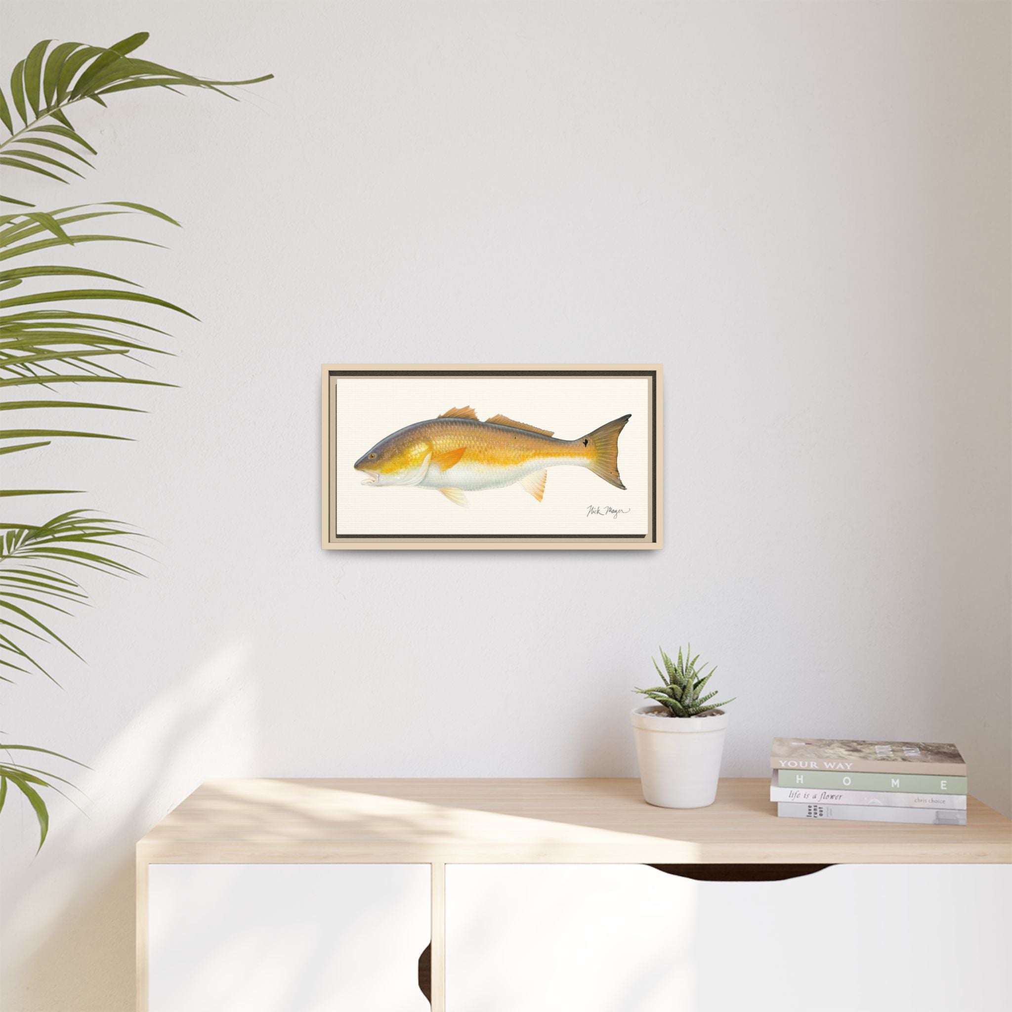Bull Redfish Framed Canvas Print Printify