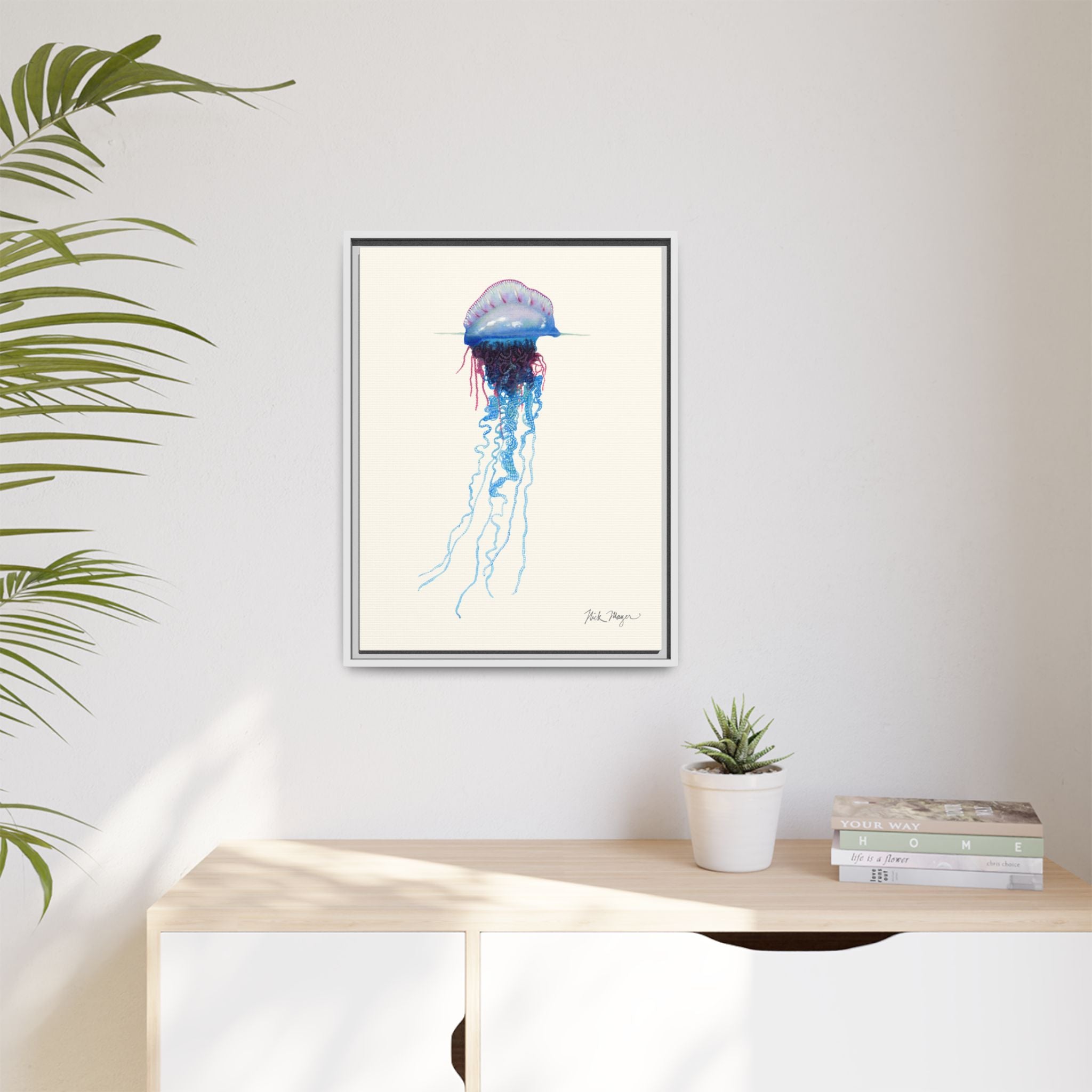 Portuguese Man O' War Framed Canvas Print Printify