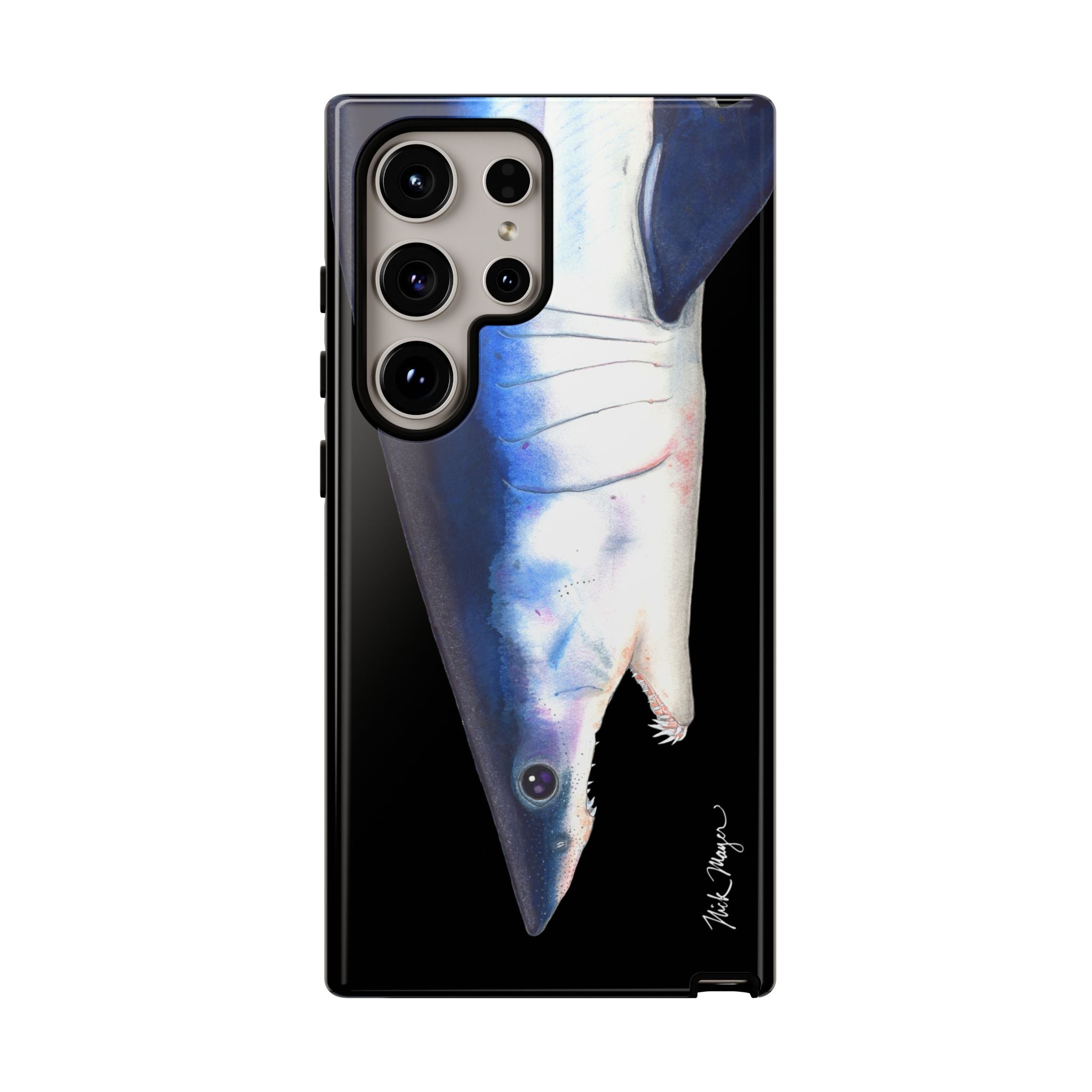 Mako Shark Face Black Phone Case (Samsung) Printify