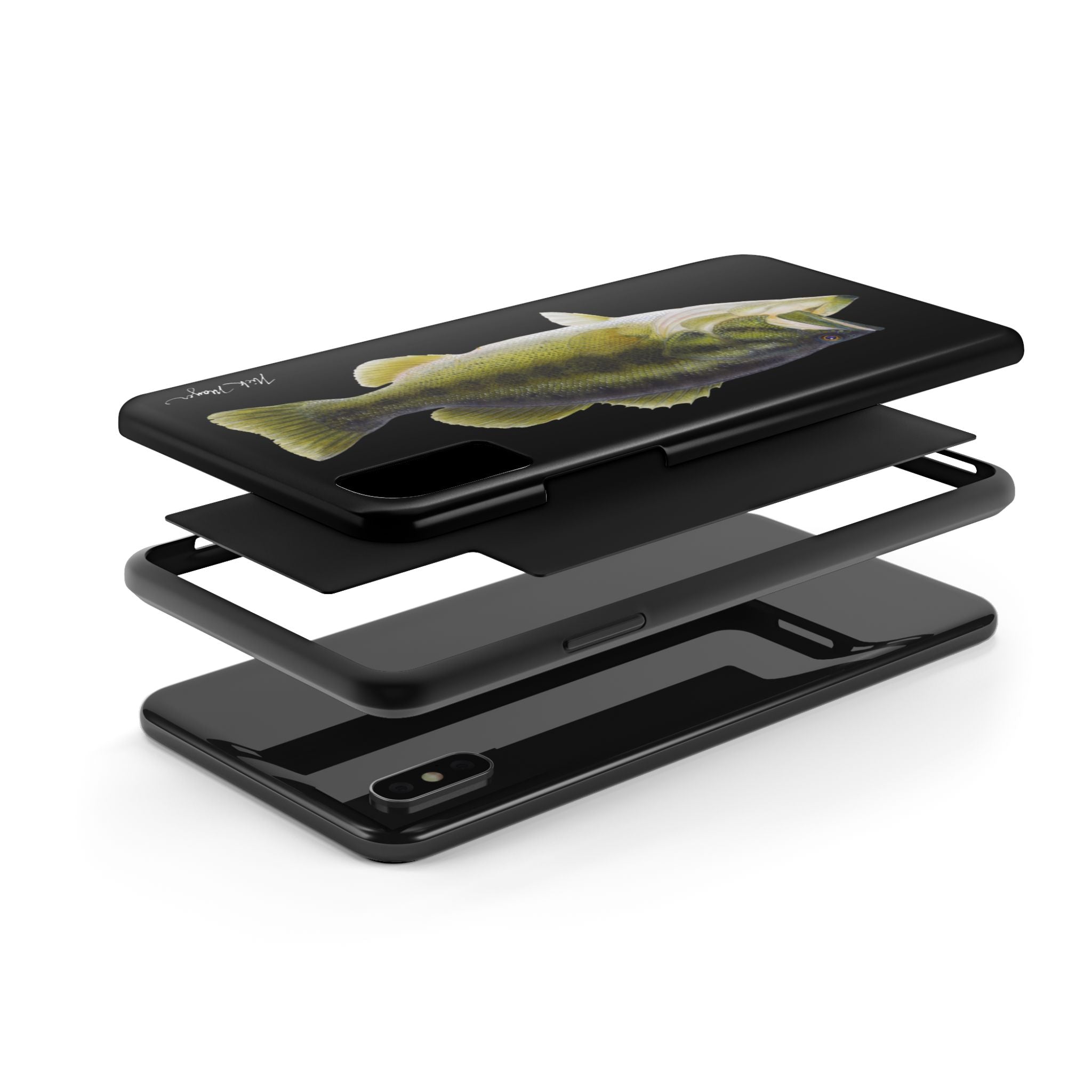 Largemouth Bass Black Phone Case (iPhone)