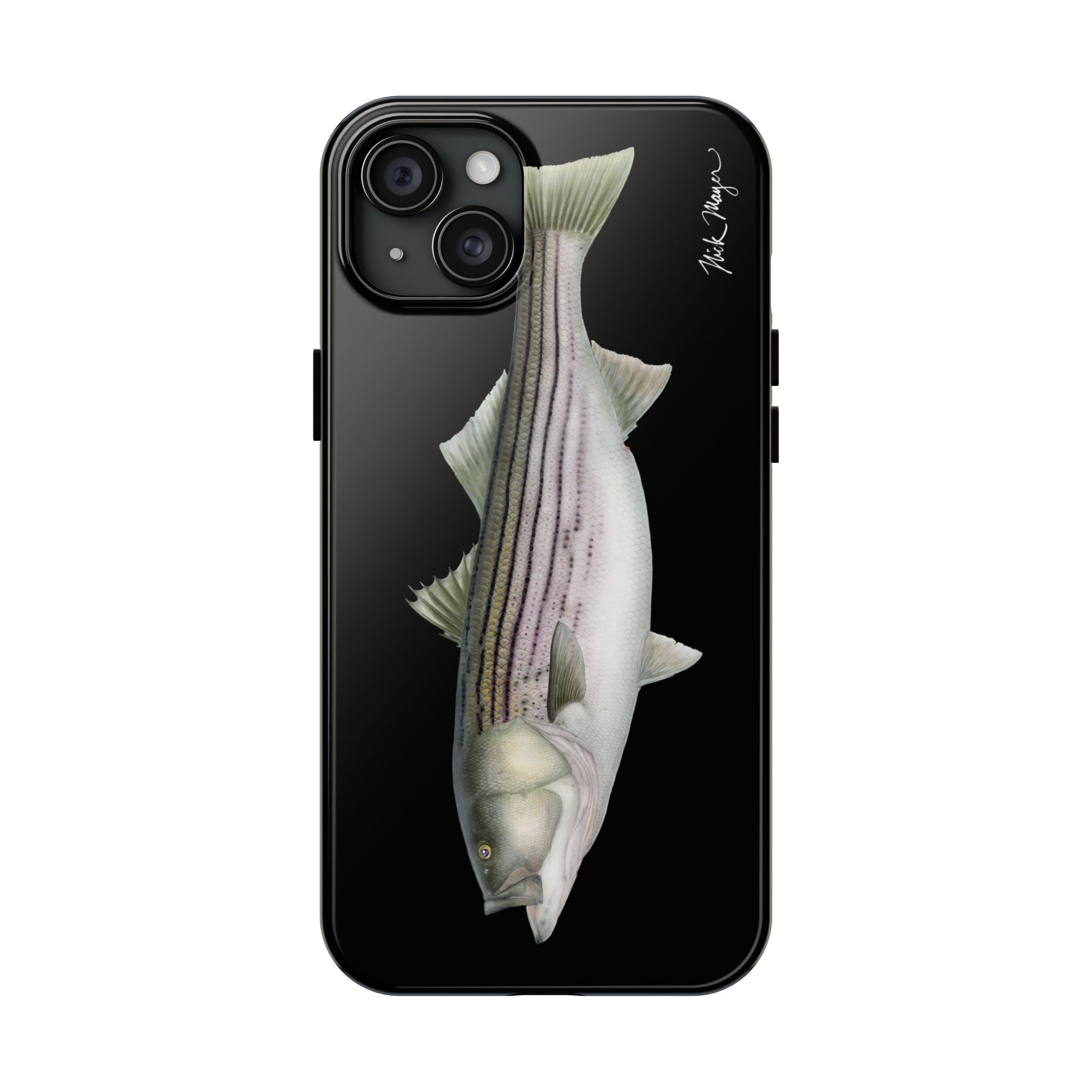 30 lb Striper - Black Phone Case (iPhone)