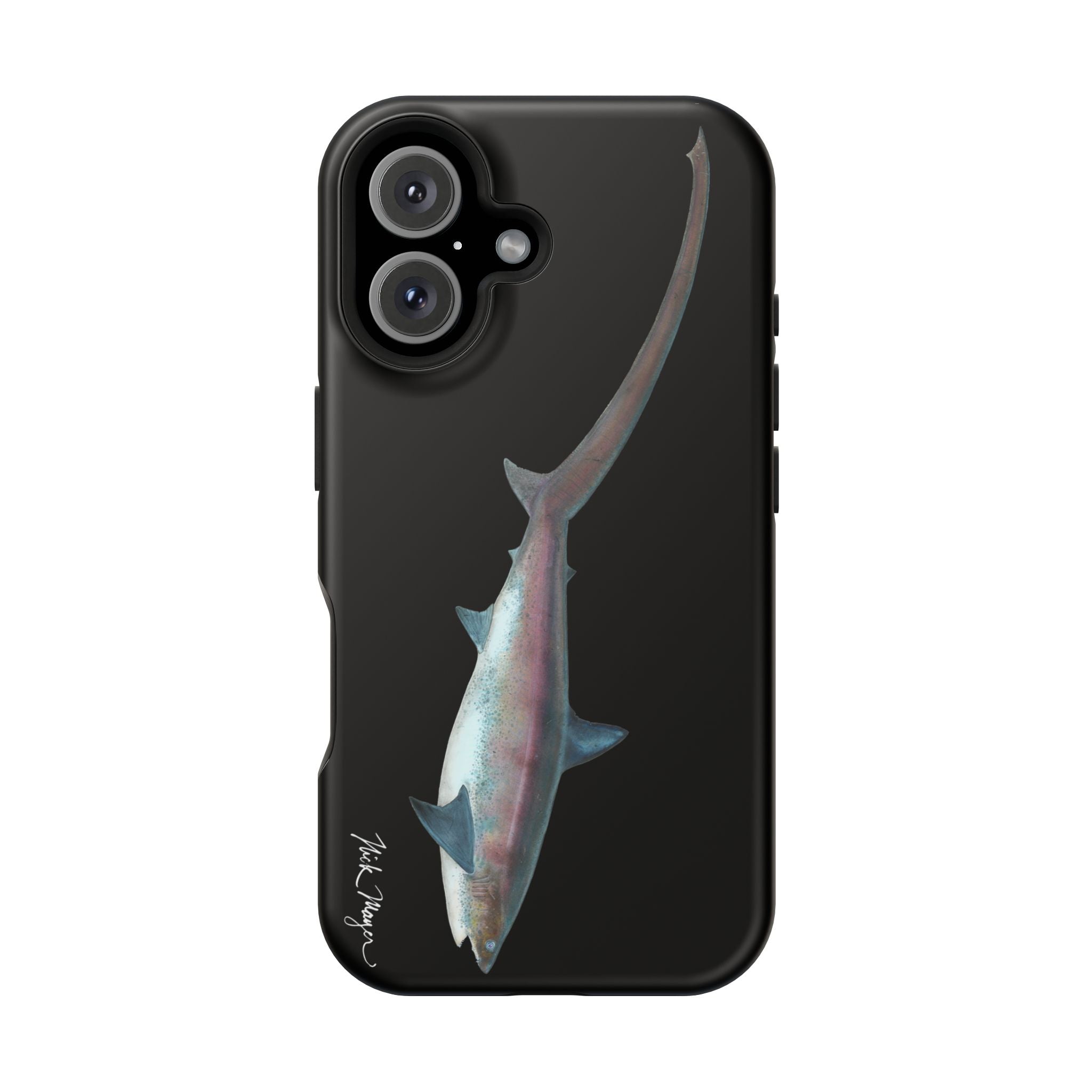 Thresher Shark MagSafe Black iPhone Case