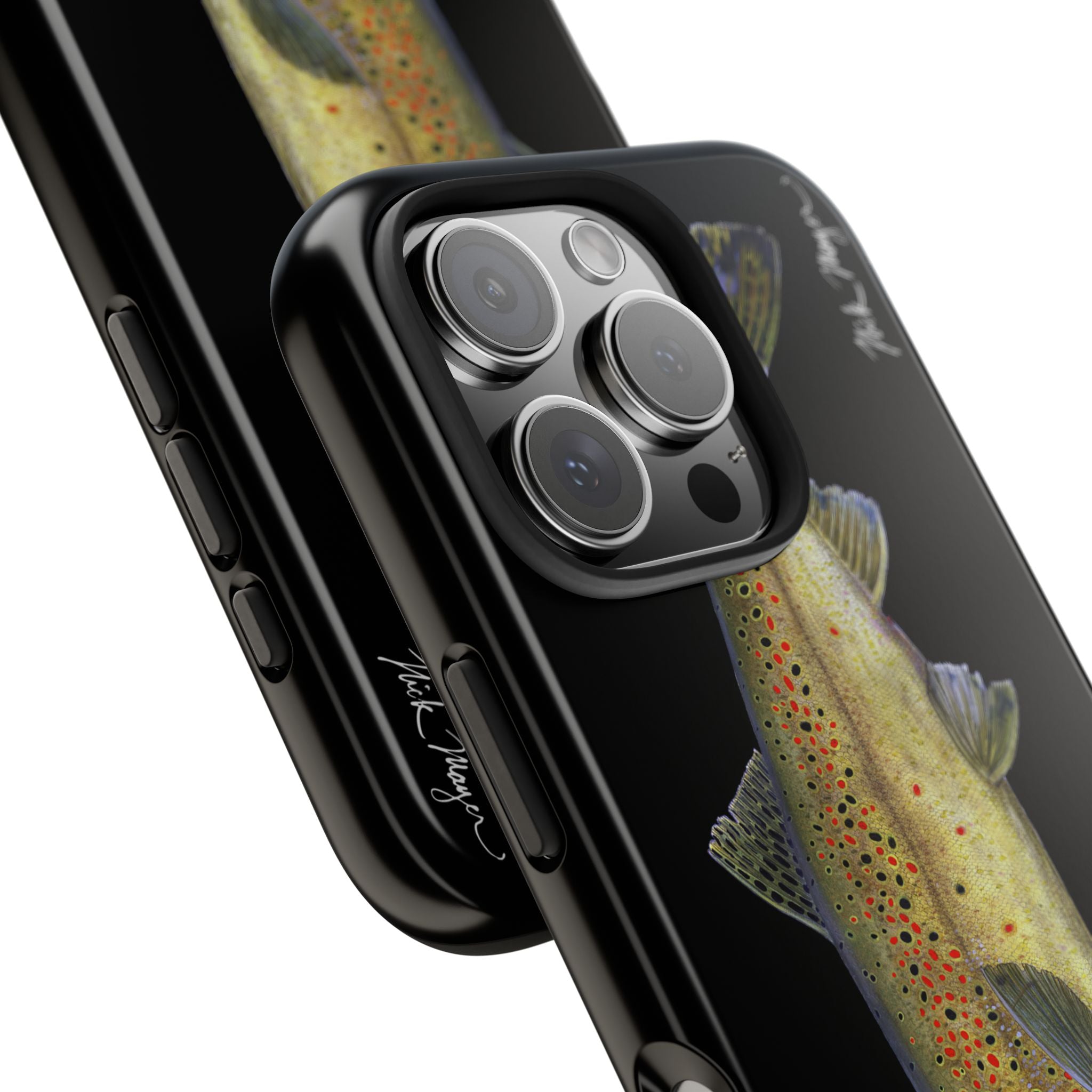 Brown Trout Black Phone Case (iPhone)