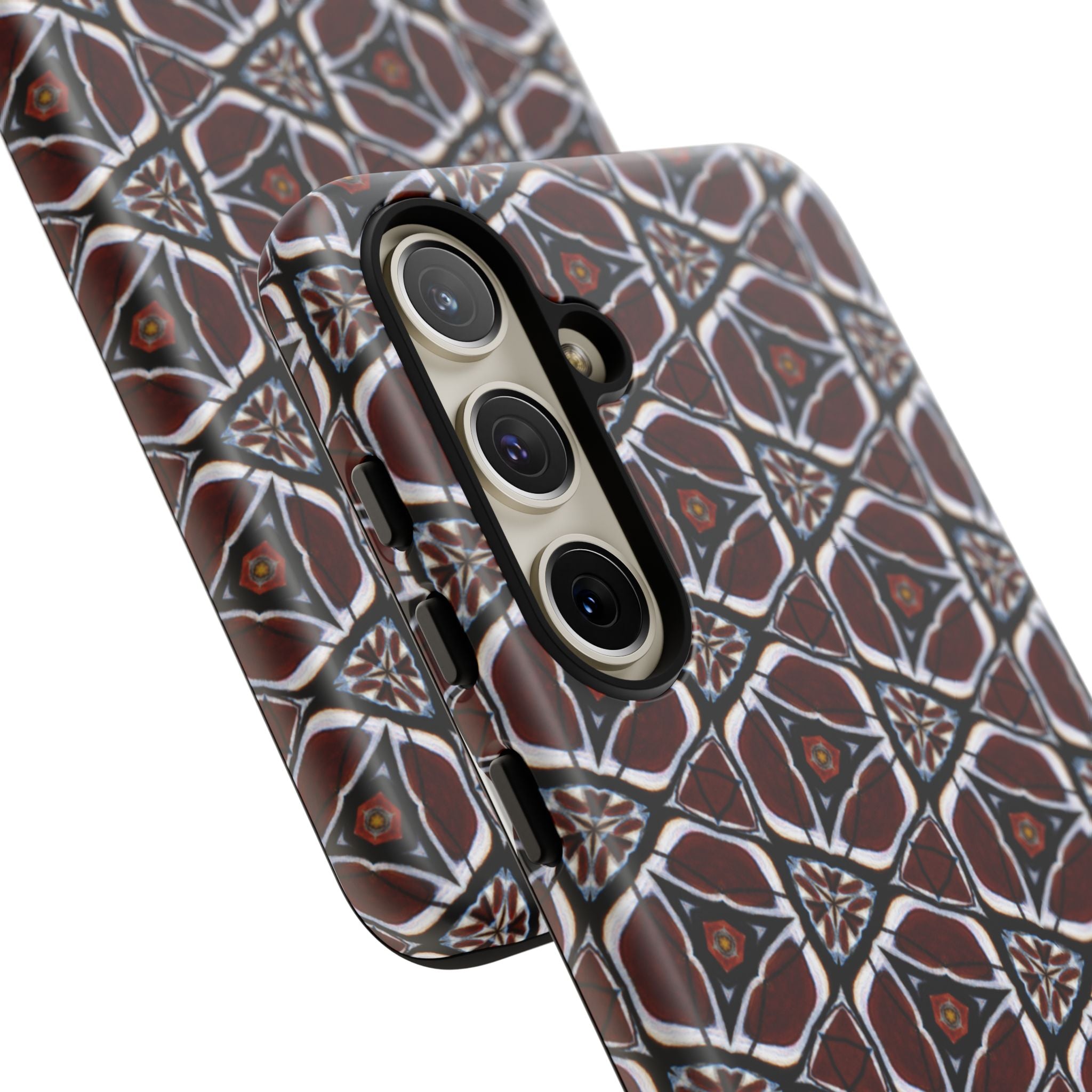 Maroon Butterfly Pattern Phone Case (Samsung)