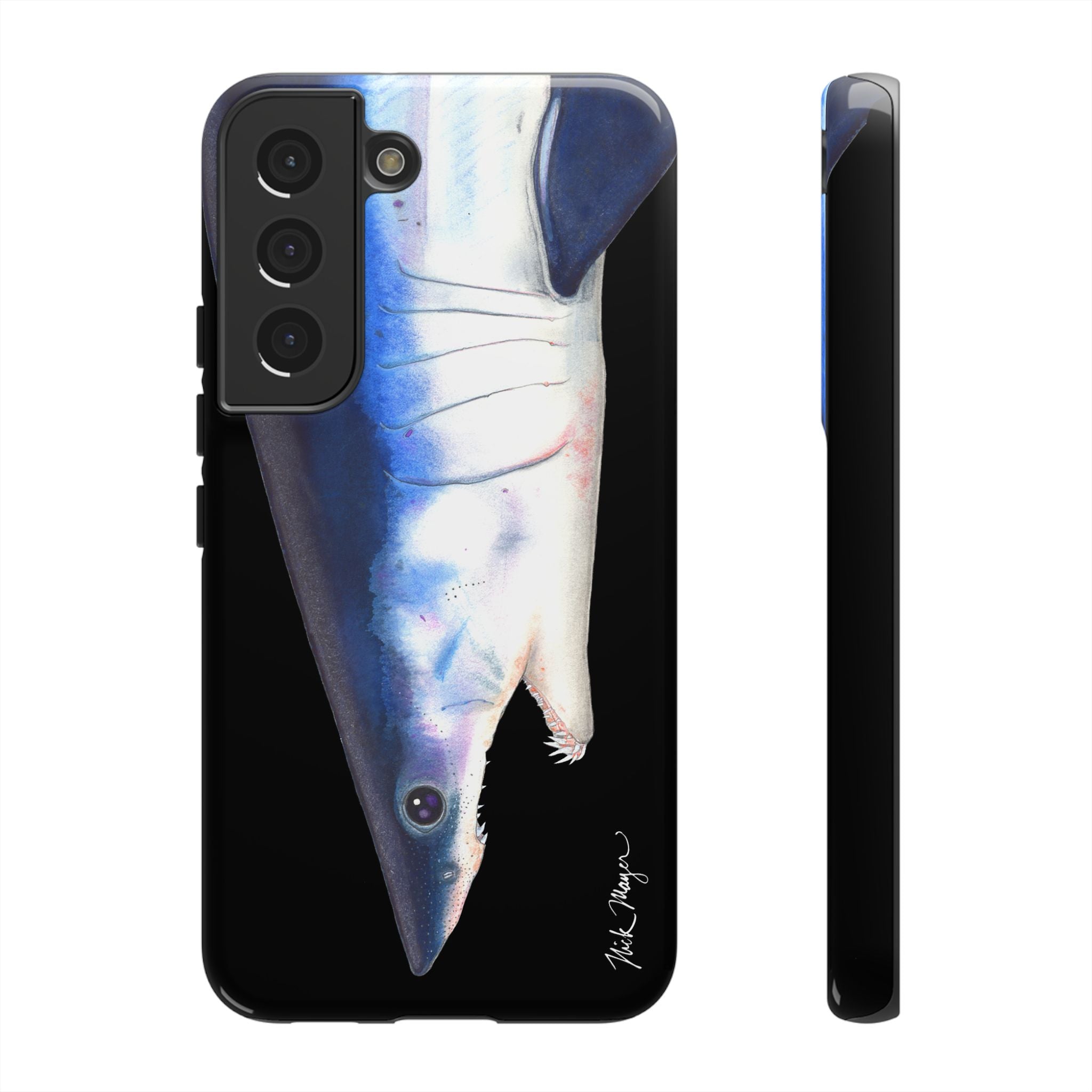 Mako Shark Face Black Phone Case (Samsung) Printify