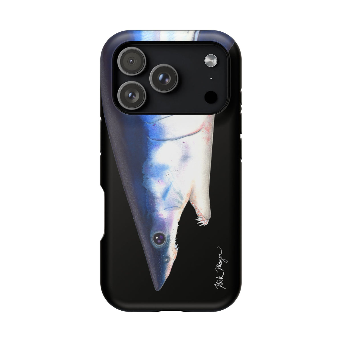 Mako Shark Face MagSafe Black iPhone Case Printify