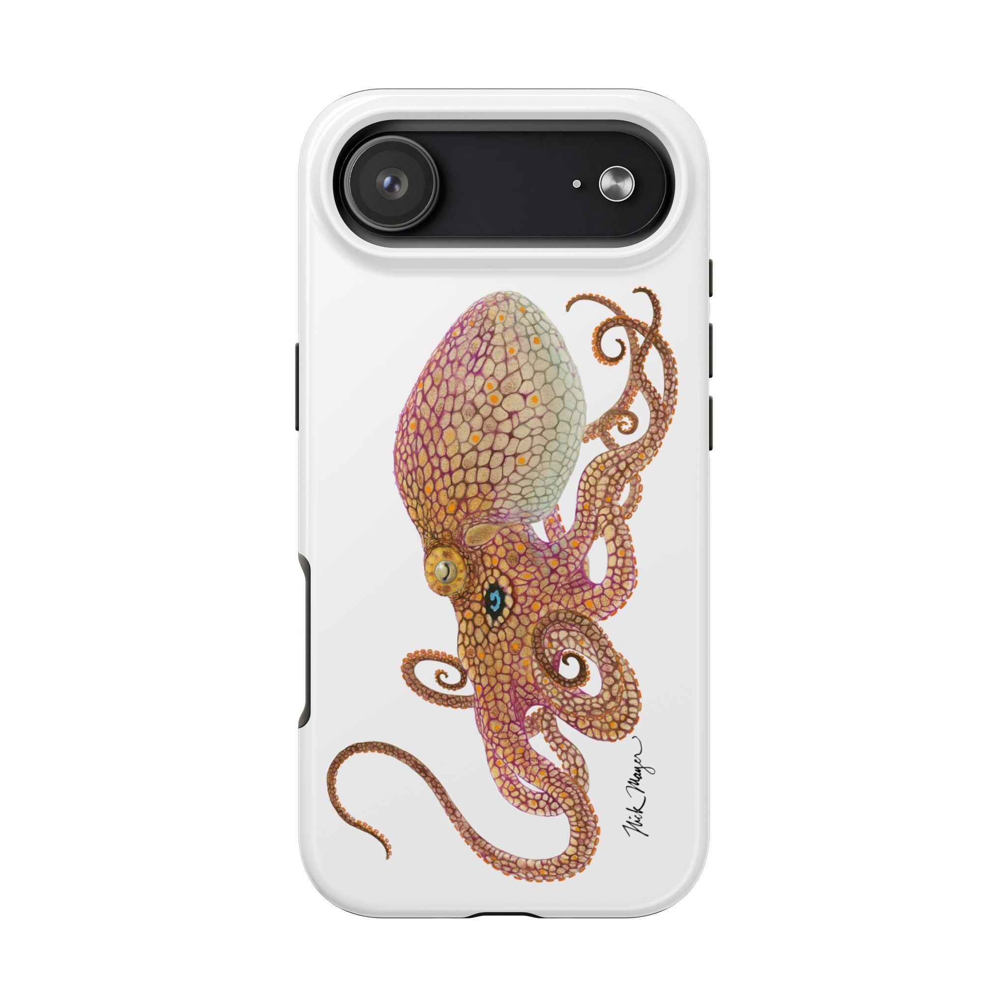 Two Spot Octopus White Phone Case (iPhone)