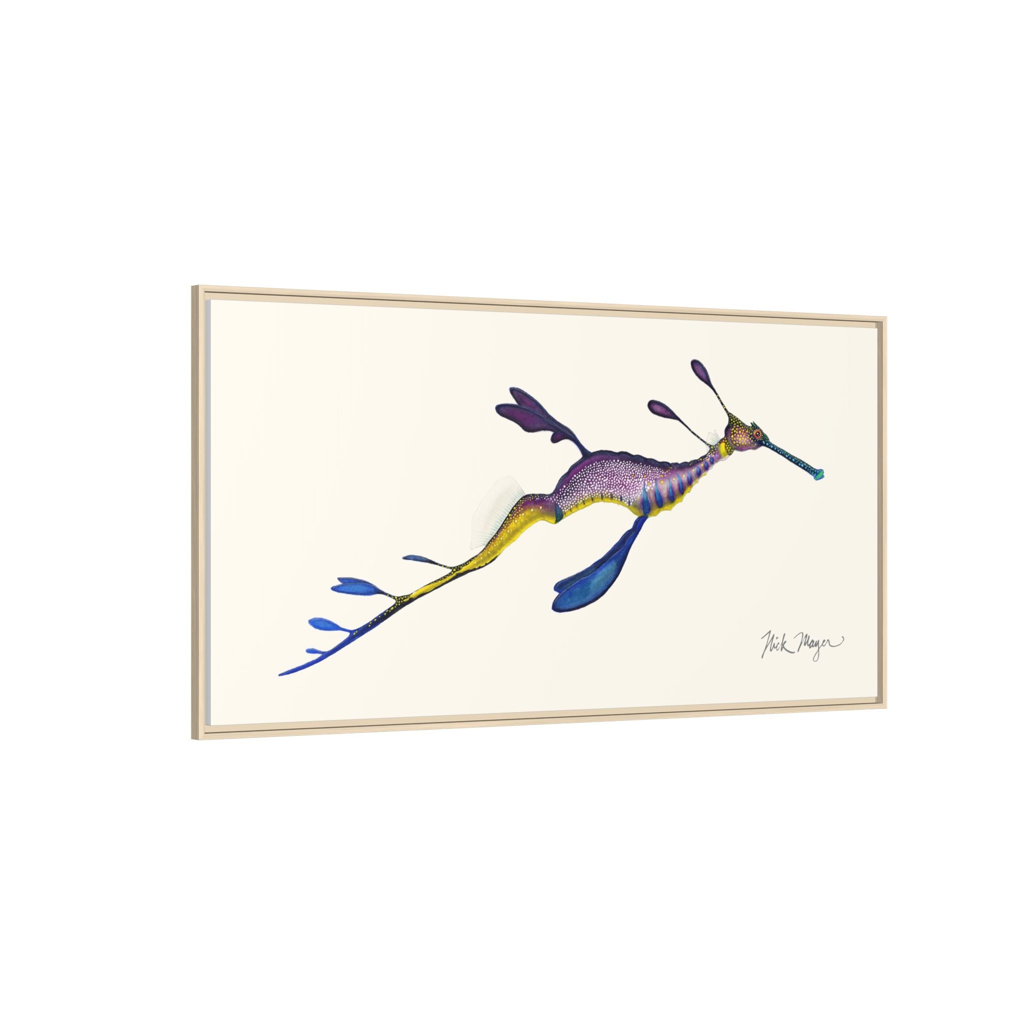 Weedy Sea Dragon Framed Canvas Print Printify