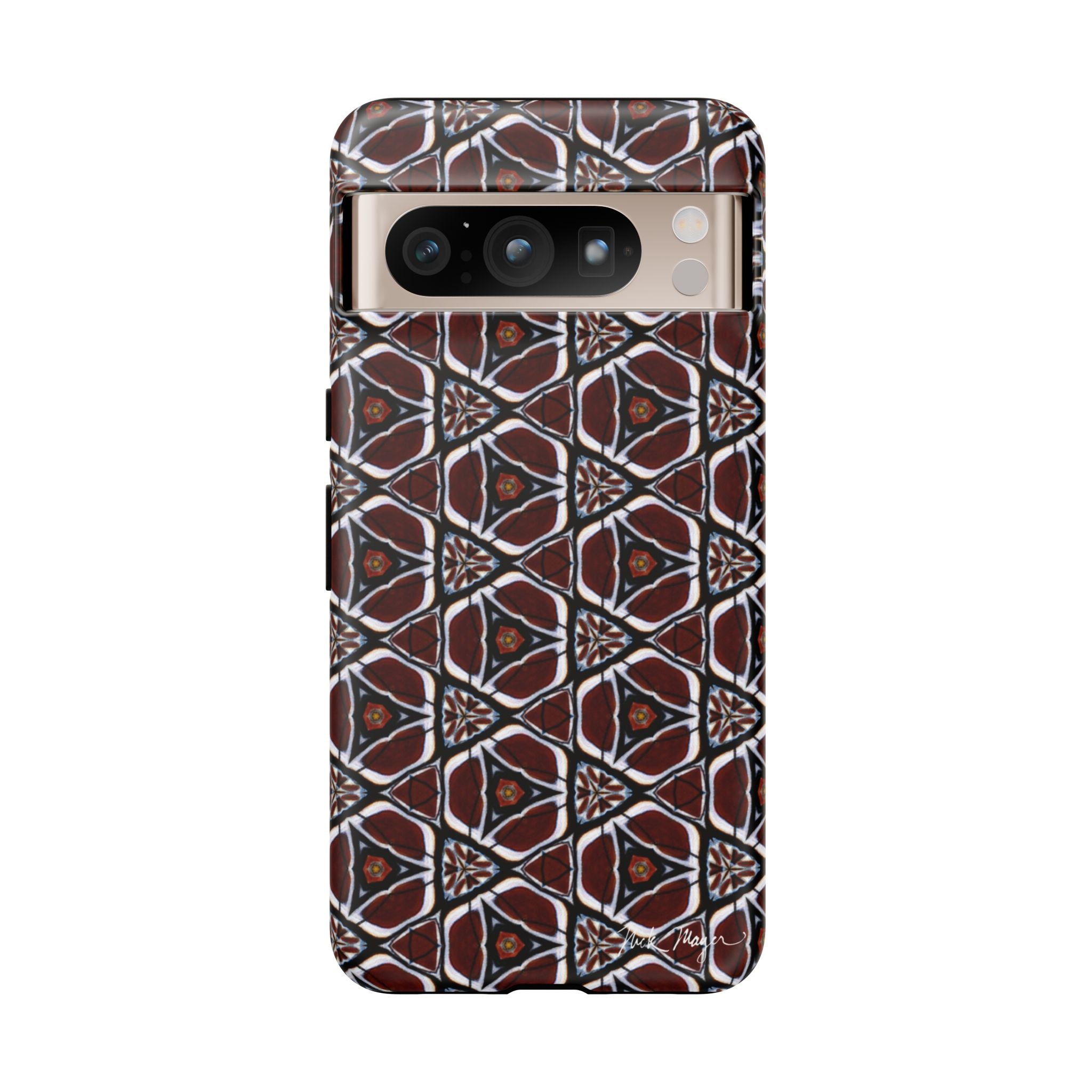 Maroon Butterfly Pattern Phone Case (Samsung)