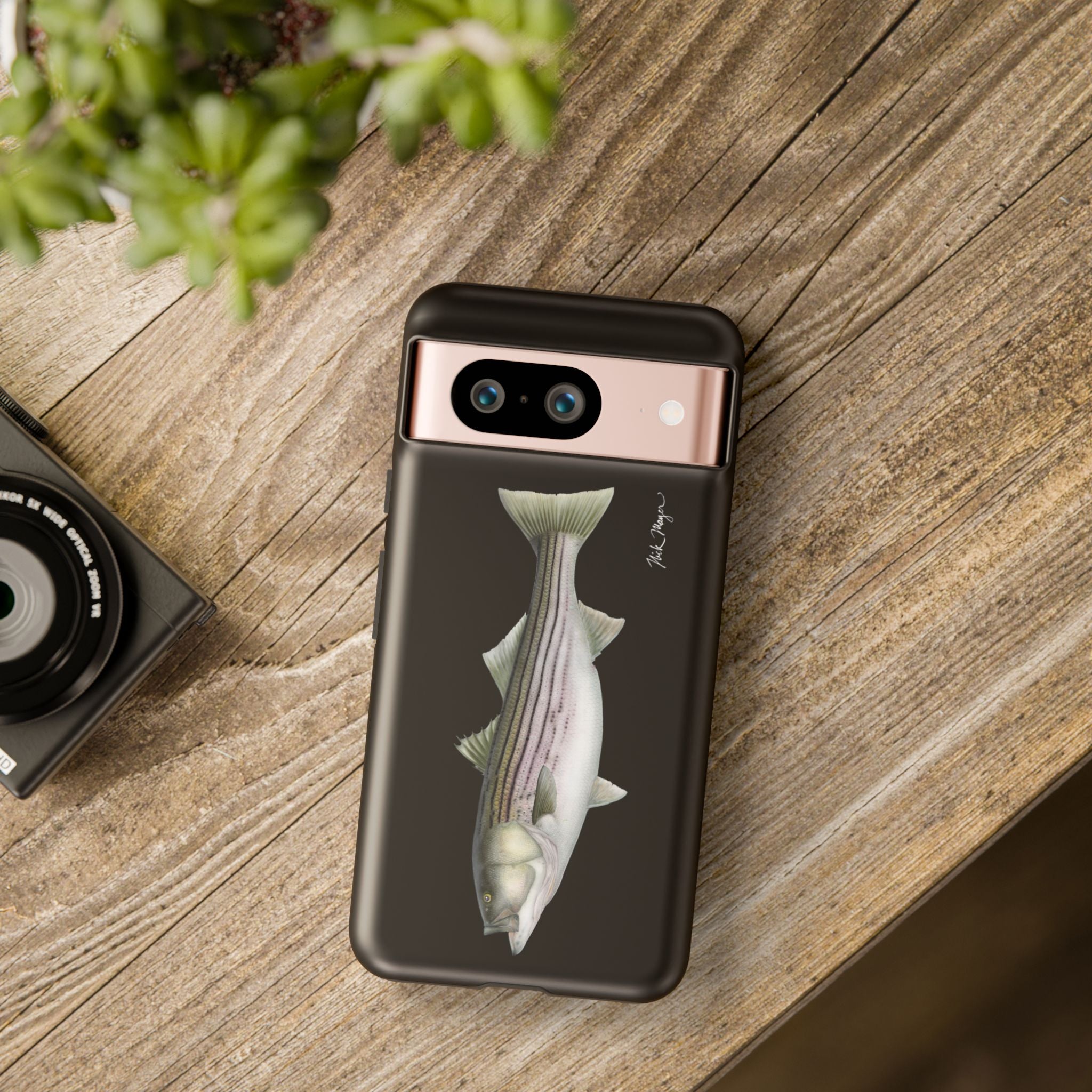 30 lb Striper Black Phone Case (Samsung) Printify