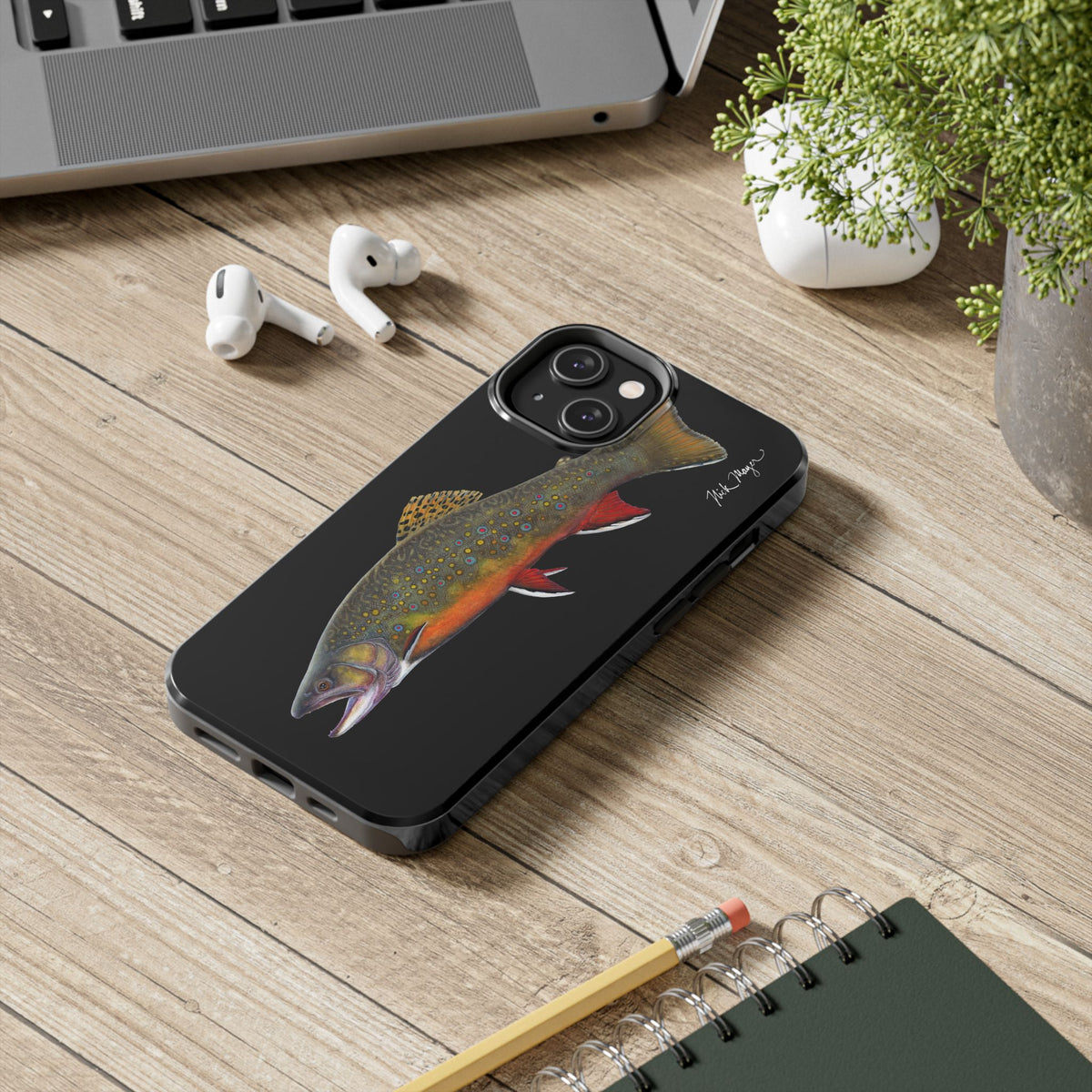 Brook Trout Black Phone Case (iPhone) Printify