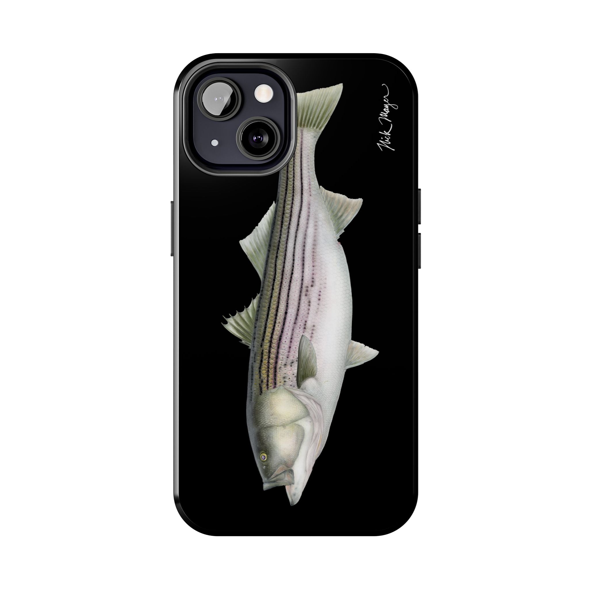 30 lb Striper - Black Phone Case (iPhone)