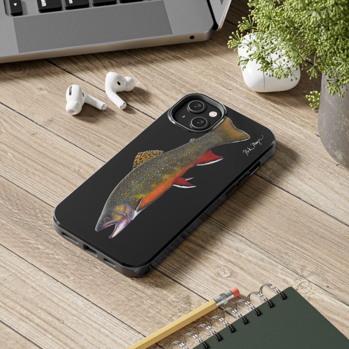 Brook Trout Black Phone Case (iPhone) Printify