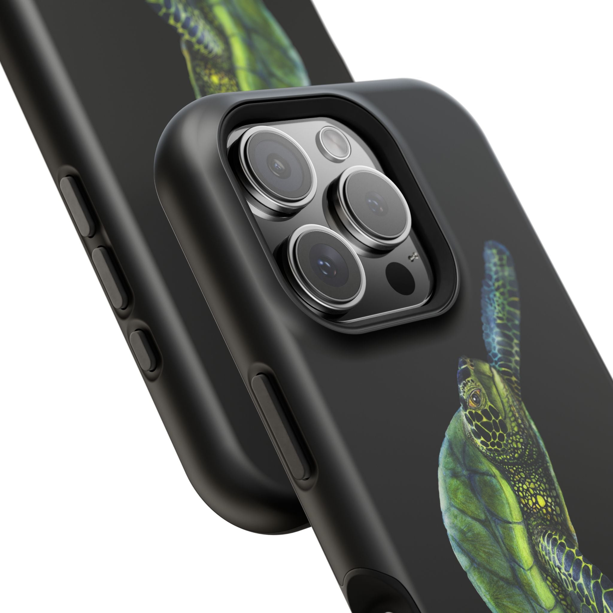Green Sea Turtle MagSafe Black iPhone Case