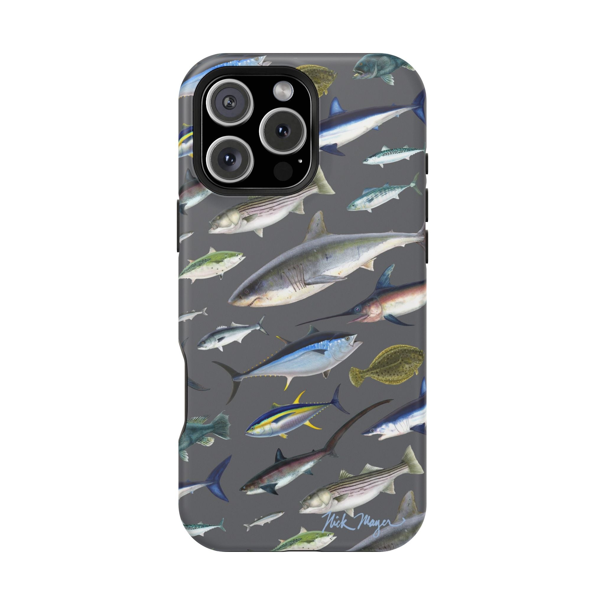 New England Offshore Fish Grey MagSafe iPhone Case