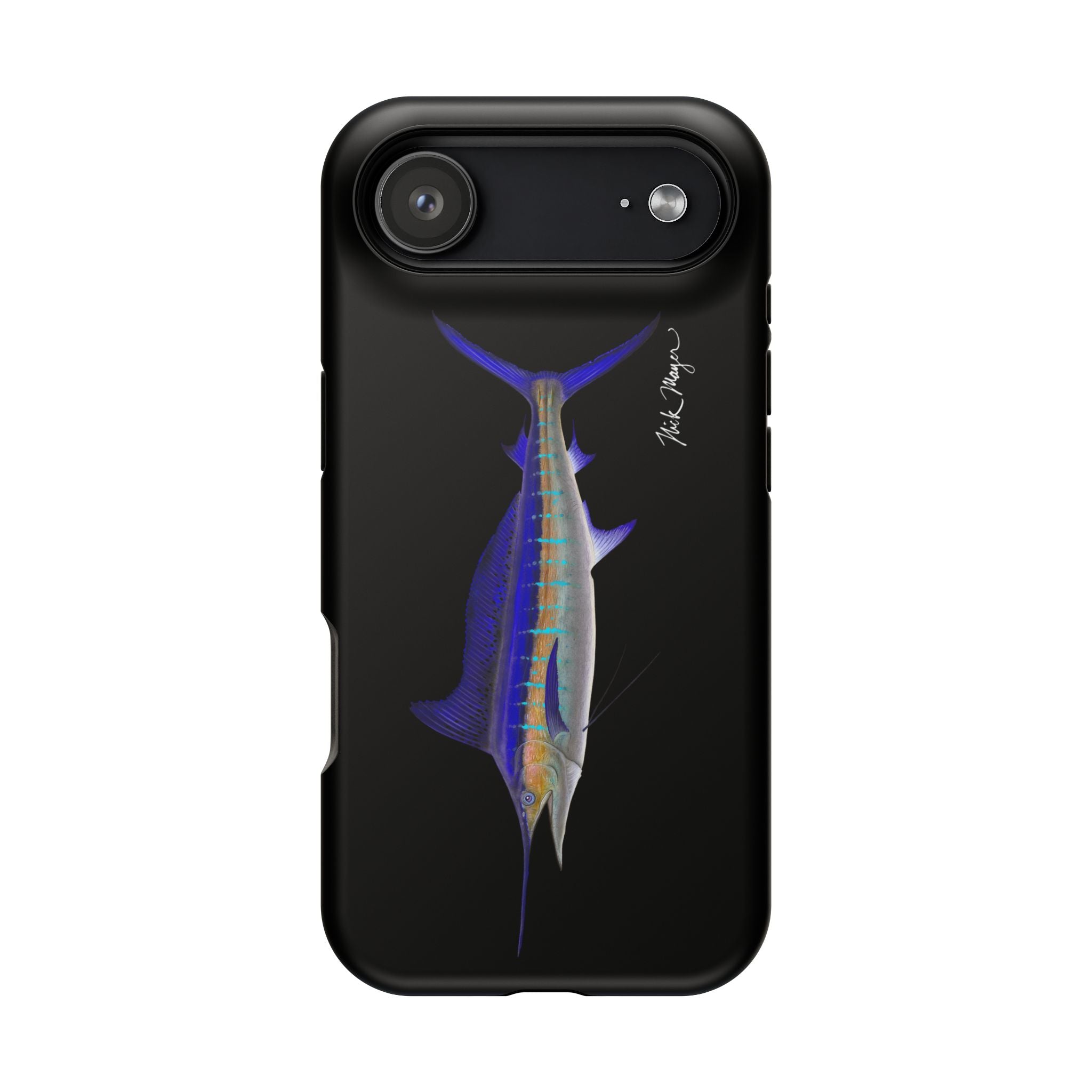 Striped Marlin MagSafe Black iPhone Case