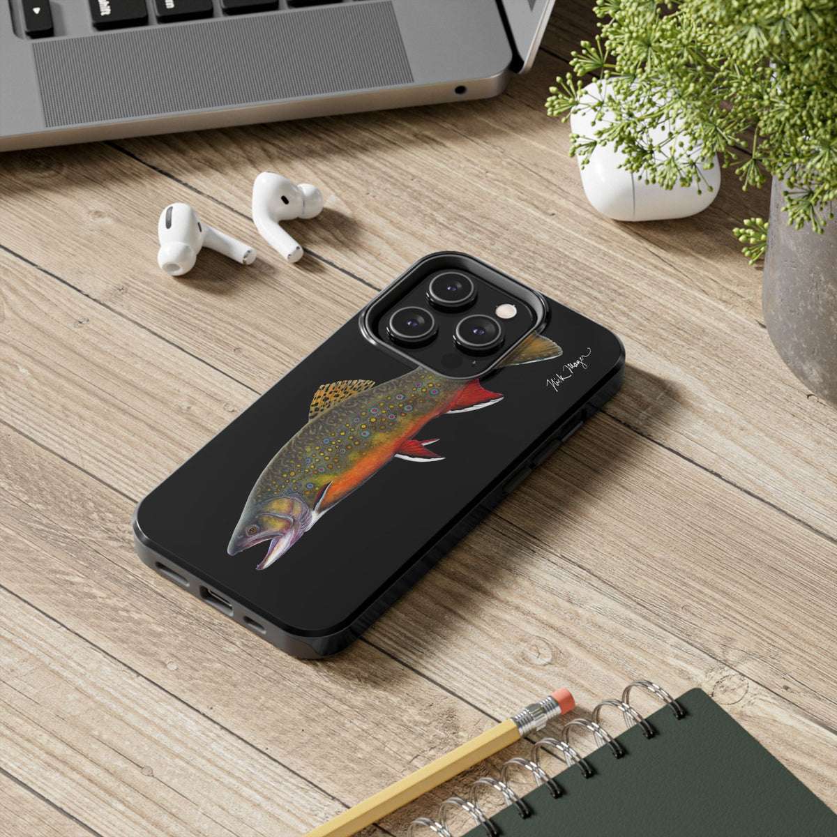 Brook Trout Black Phone Case (iPhone) Printify