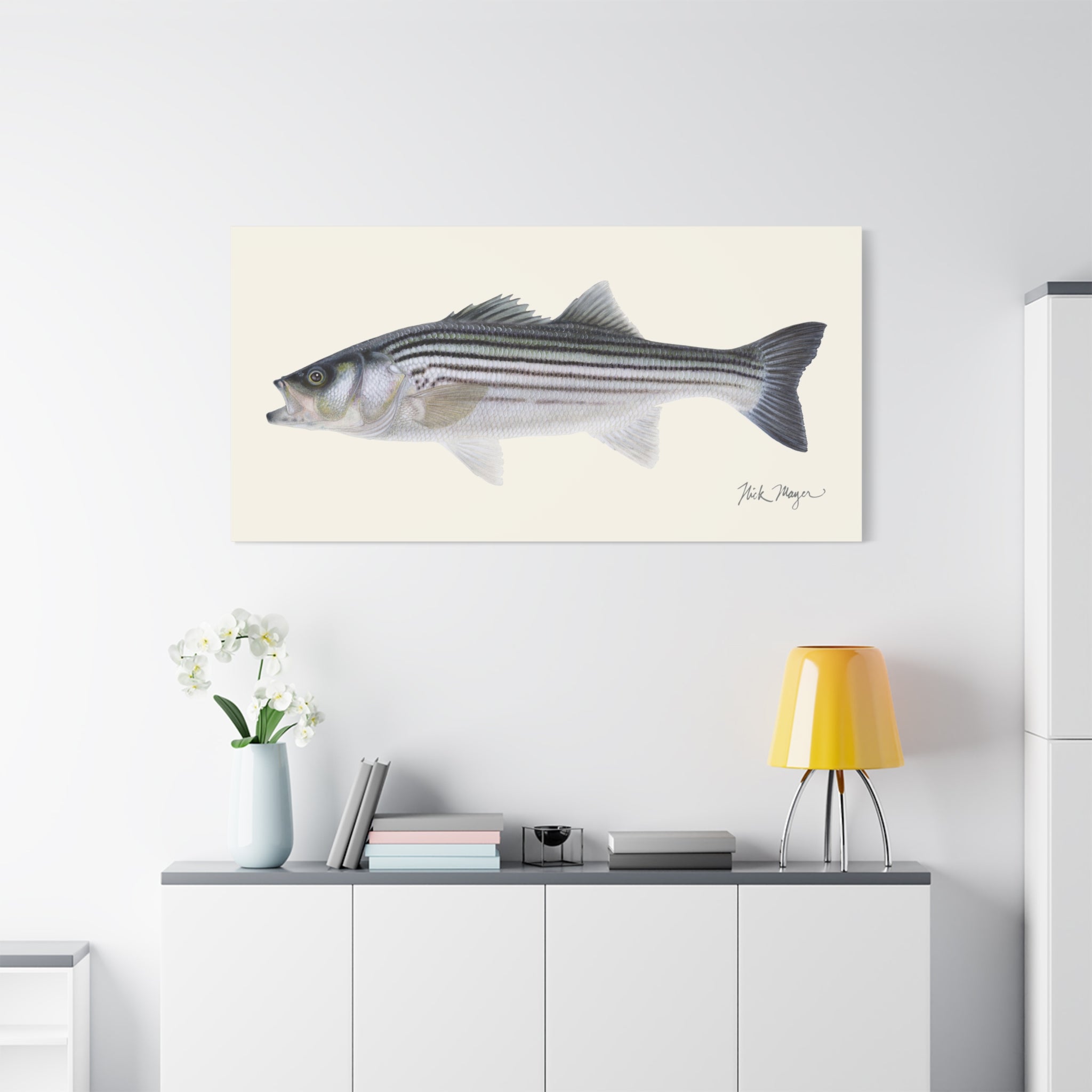 Schoolie Striped Bass Canvas Print