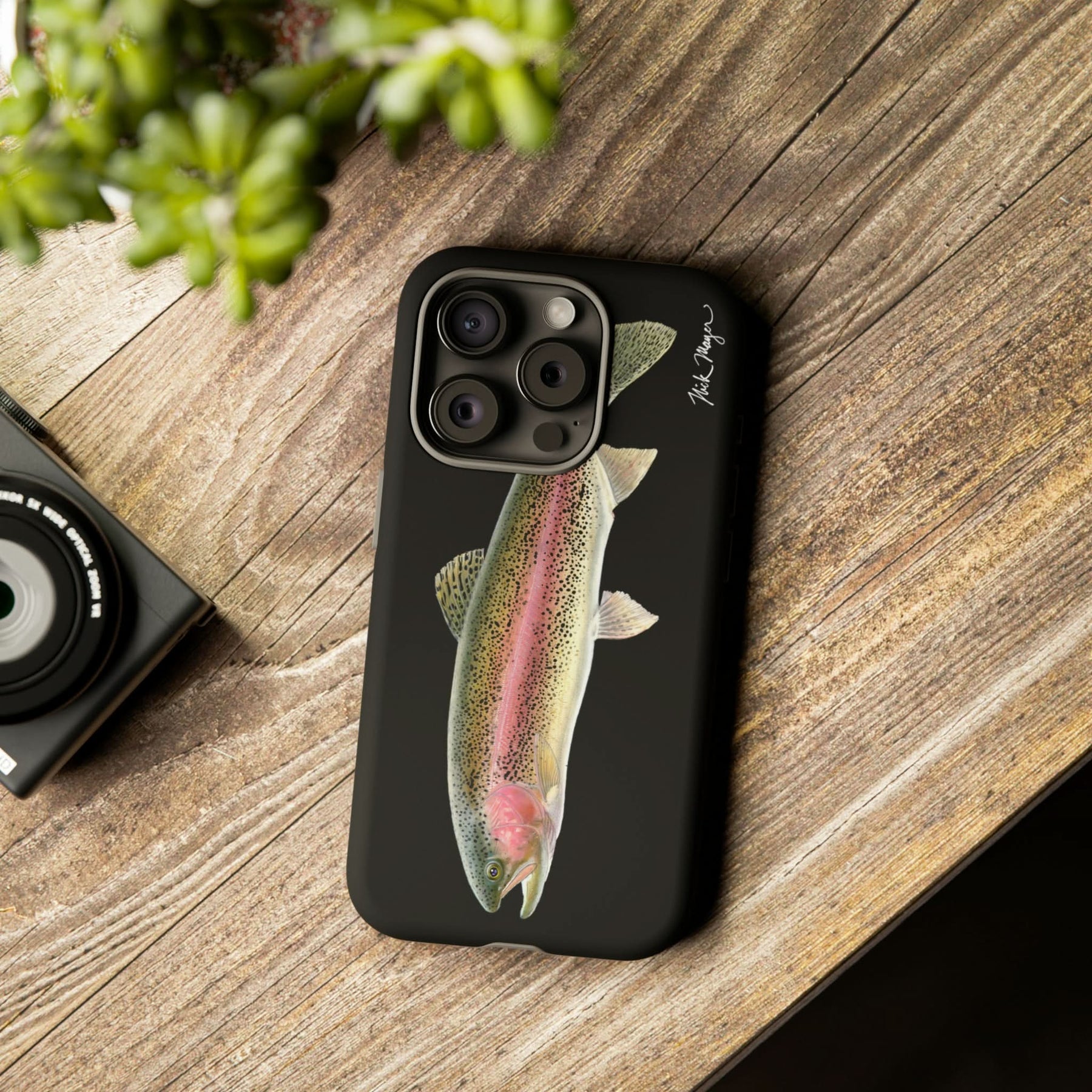 Rainbow Trout Black iPhone 15 Case