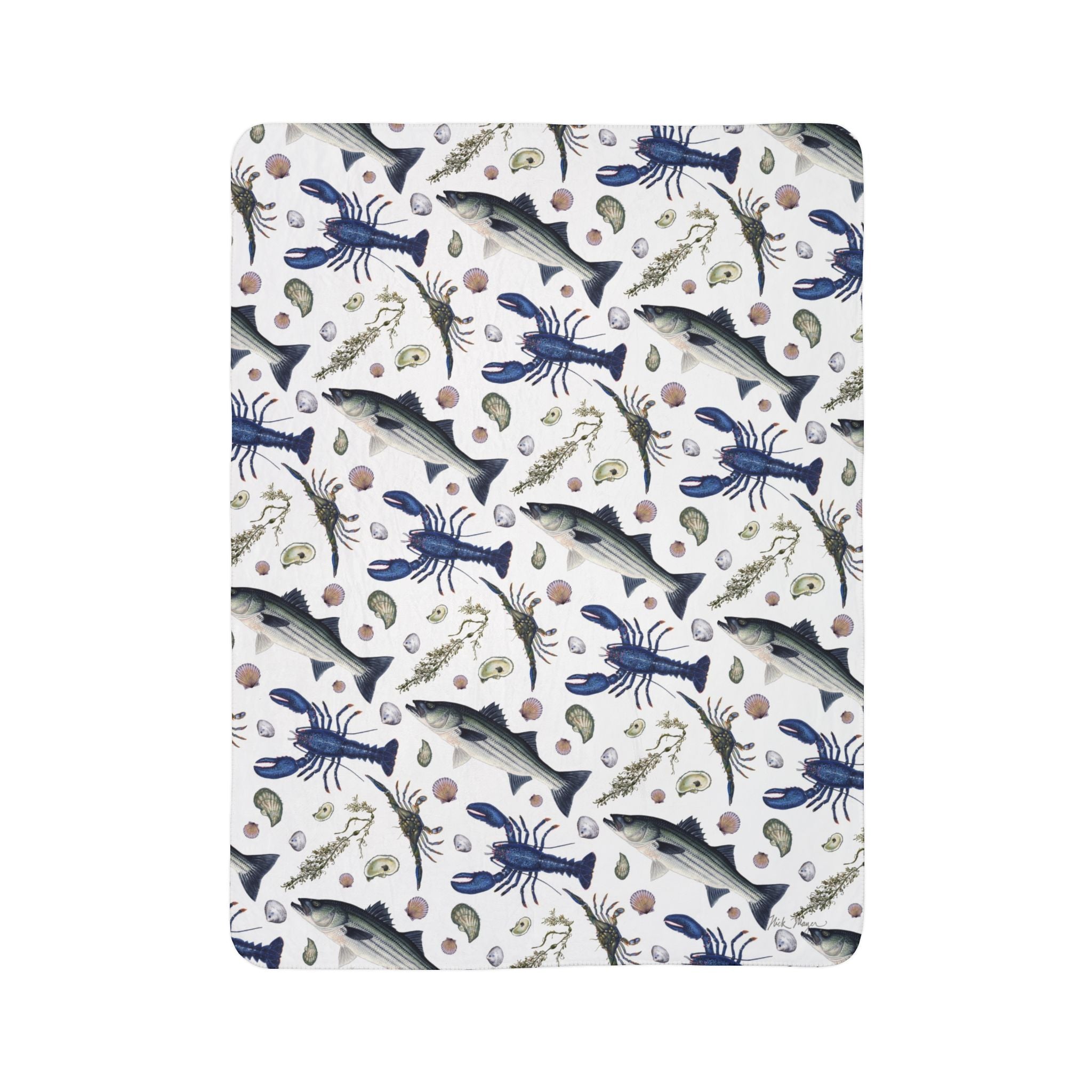 NE Sealife Super Soft Sherpa Blanket